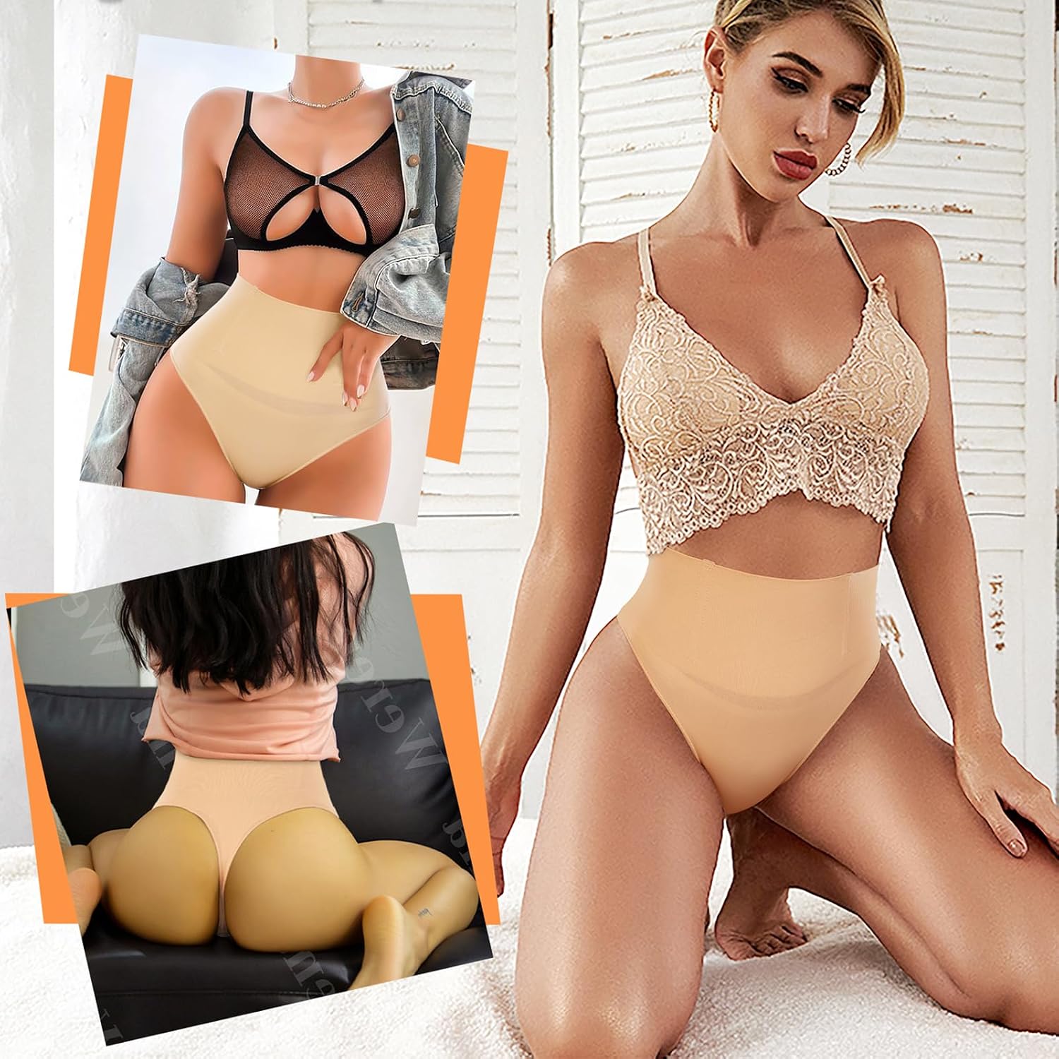 Detalle 2 de Werena Tummy Control Thong Shapewear Seamless Tummy Tucker Thong Panties