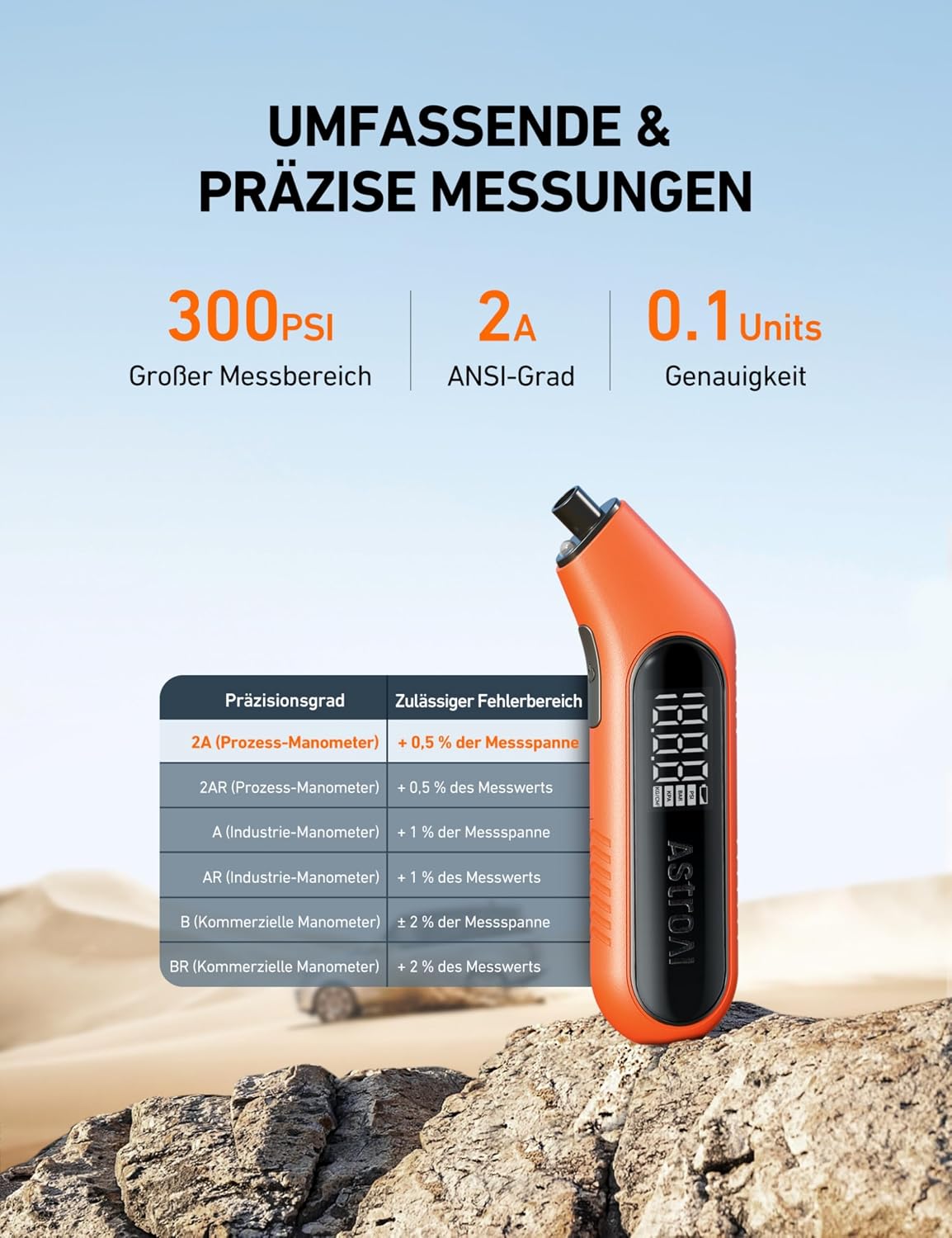 Thumbnail 1 de AstroAI Reifendruckprüfer 300 PSI