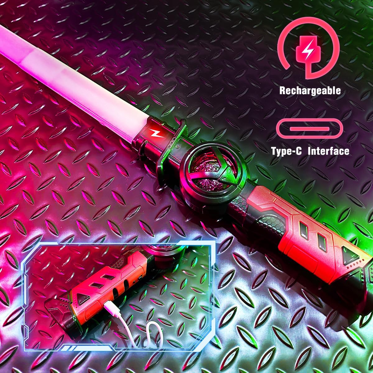 Thumbnail 2 de VATOS Lichtschwert 2er Set RGB