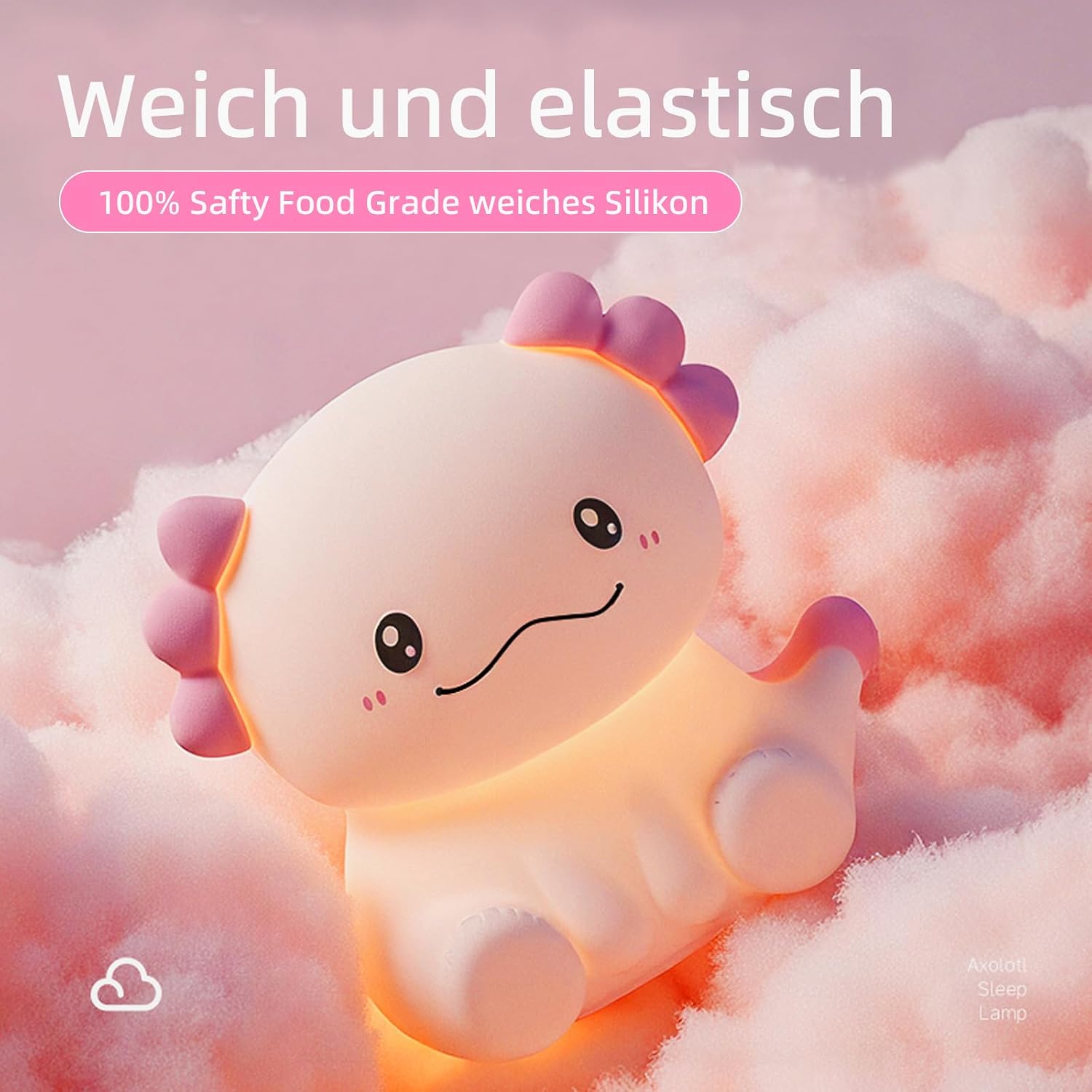 Detalle 2 de JVURICE Axolotl Nachtlicht 1200mAh