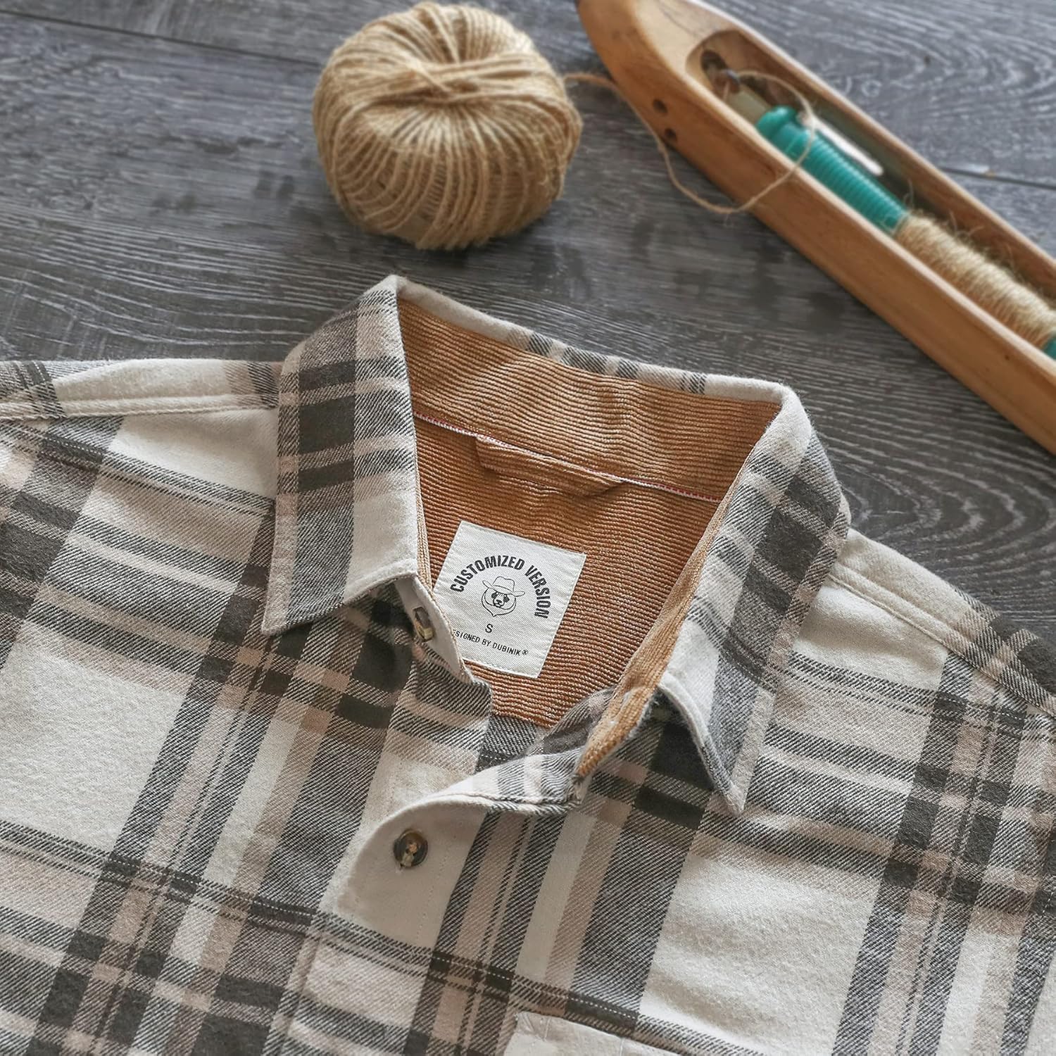 Thumbnail 2 de Dubinik Flanellhemd Herren kariert – warmes Regular-Fit Langarmhemd für Herbst & Winter