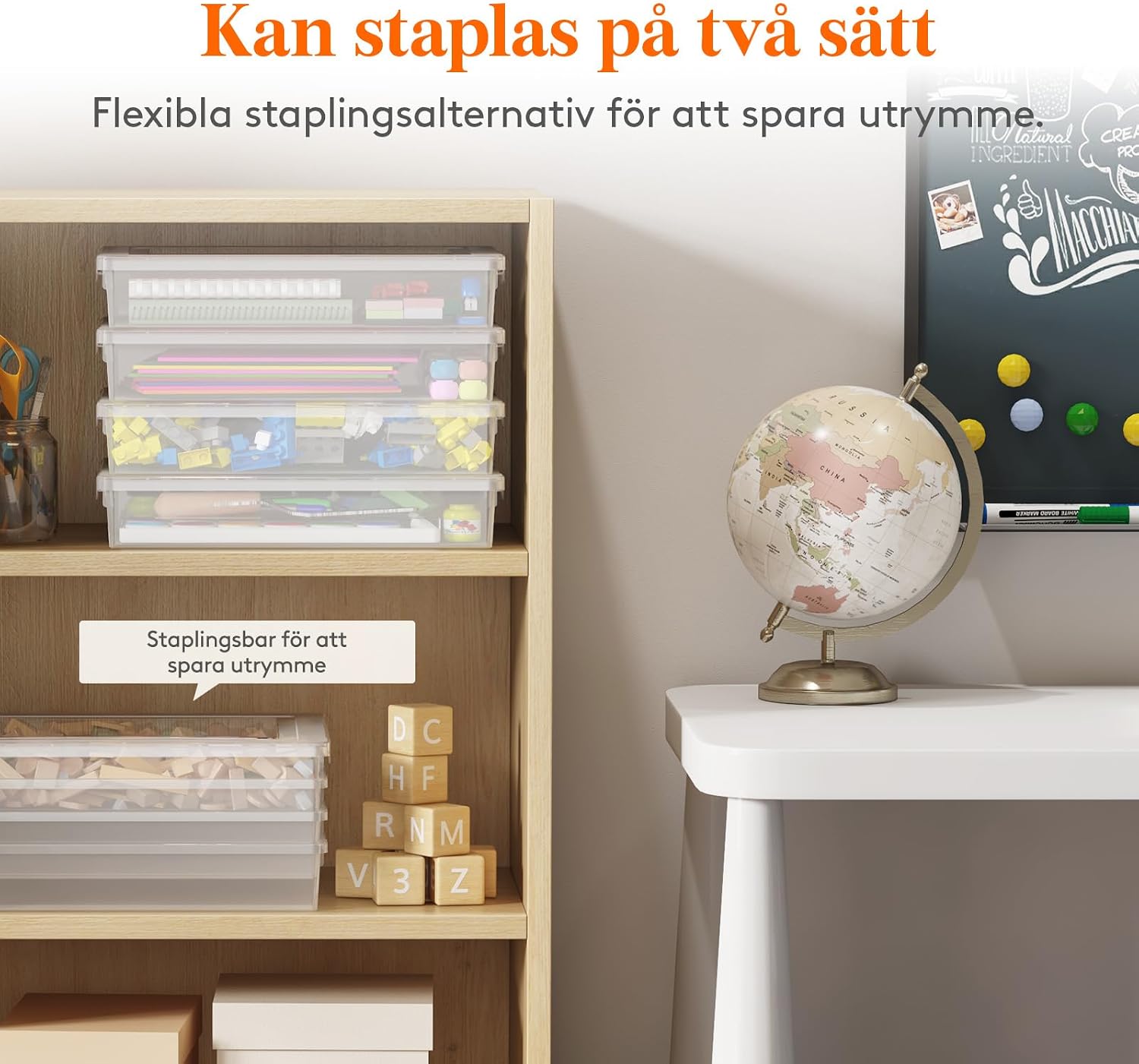 Detalle 2 de Lifewit storage boxes – 4 förvaringslådor i plast med snäpplock, stapelbara