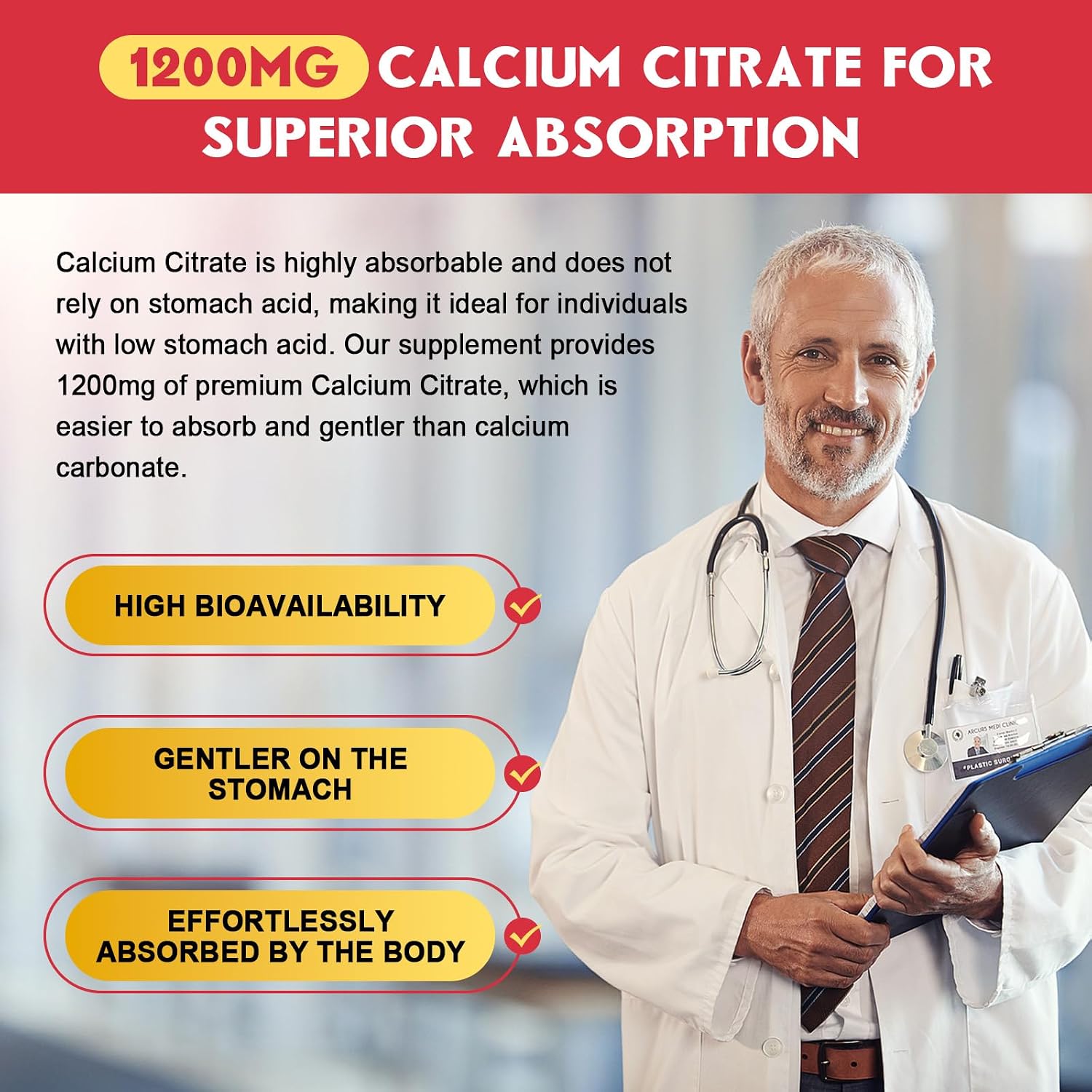 Thumbnail 4 de GORNVB Calcium Citrate Gummies, 1200 mg, Sugar-Free Raspberry, 2-Pack
