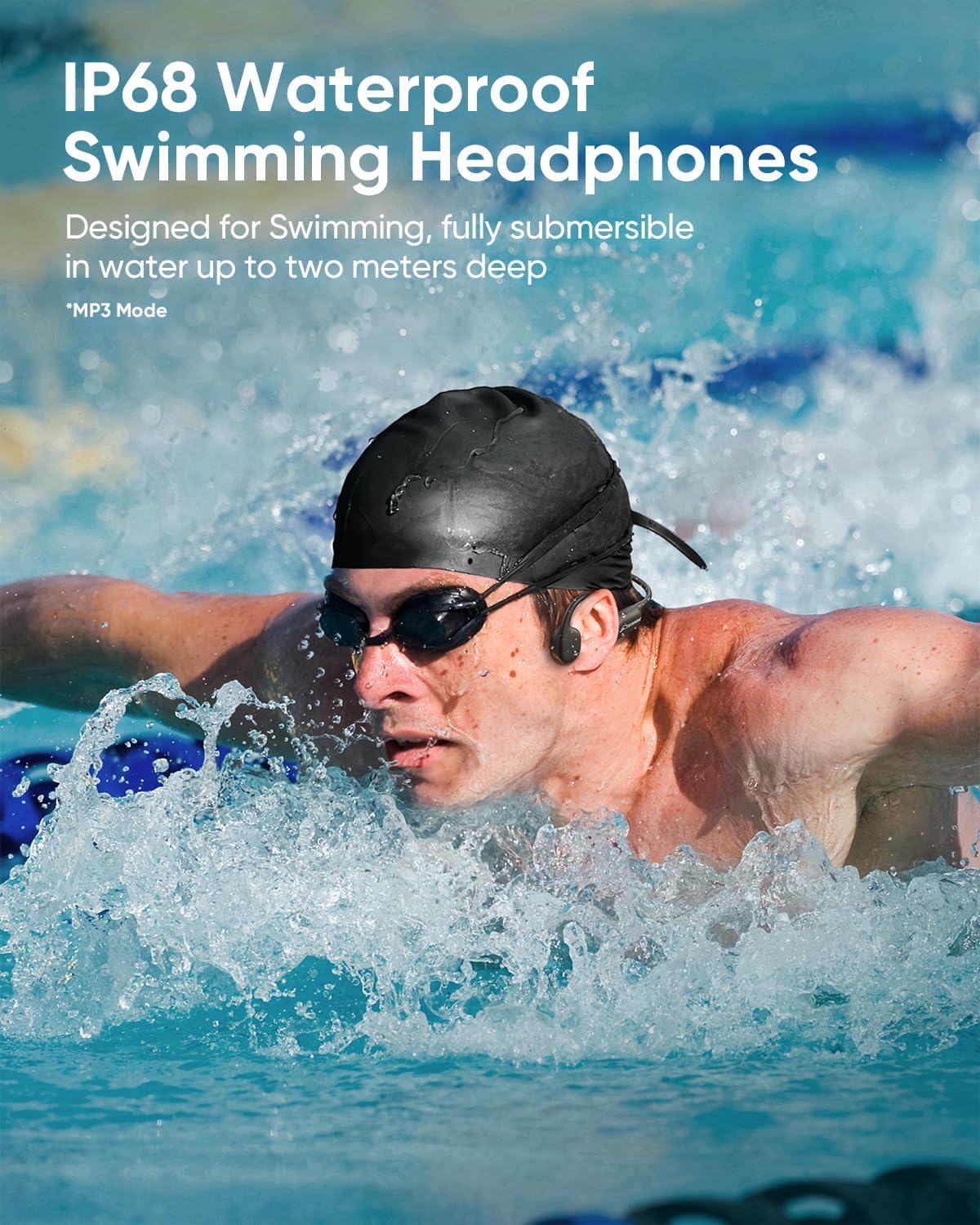 Detalle 2 de Swimming Headphones Bone Conduction 5.4 Bluetooth