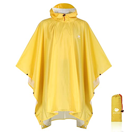 ANYOO Wasserdichter Regenponcho Unisex – leicht, komprimierbar, vielseitig