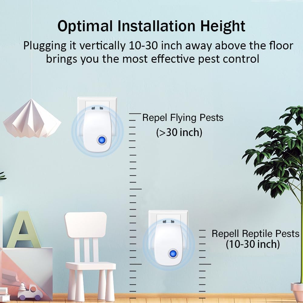 Detalle de Vogholic Ultrasonic Pest Repellers, 6-Pack, Plug-In Indoor Pest Control