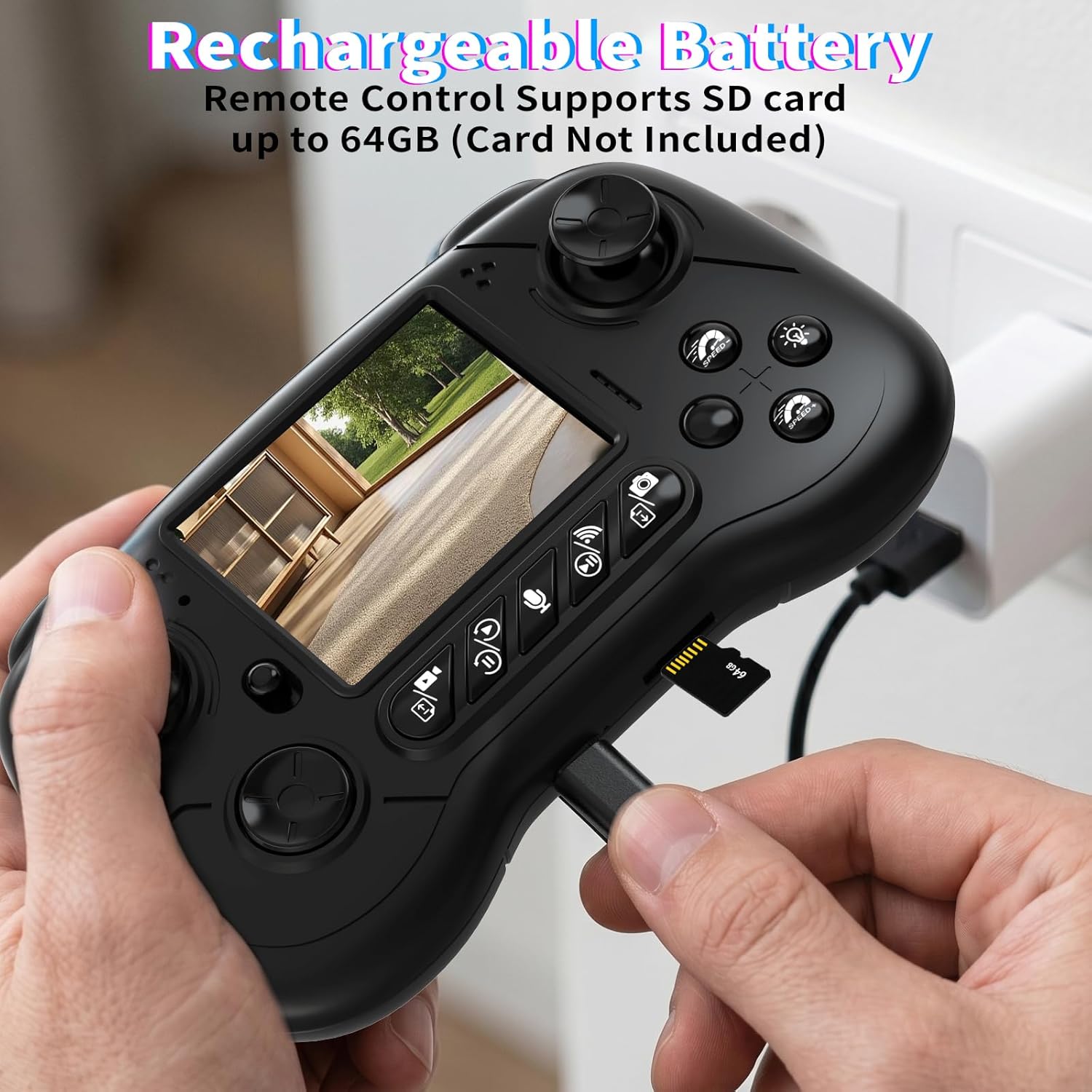 Detalle de Macchina Telecomandata con Telecamera: auto RC 2,4 GHz con schermo LCD da 2,8" e telecamera orientabile