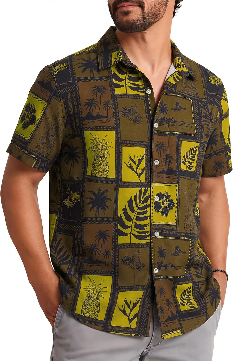 Detalle de KYKU Hawaiian Shirt, Short Sleeve