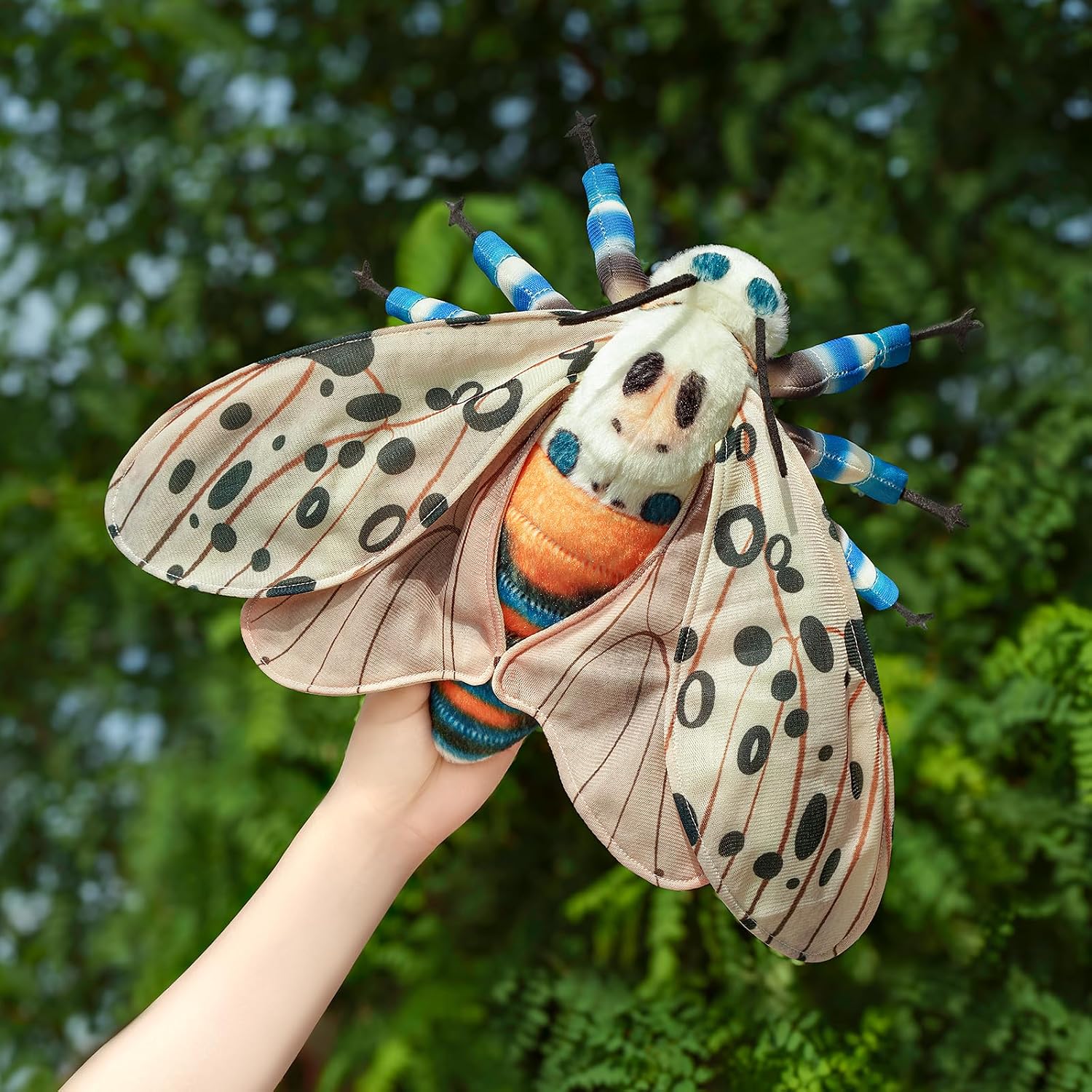 Thumbnail 4 de lilizzhoumax Simulation Leopard Moth plush 10.62in 🐛