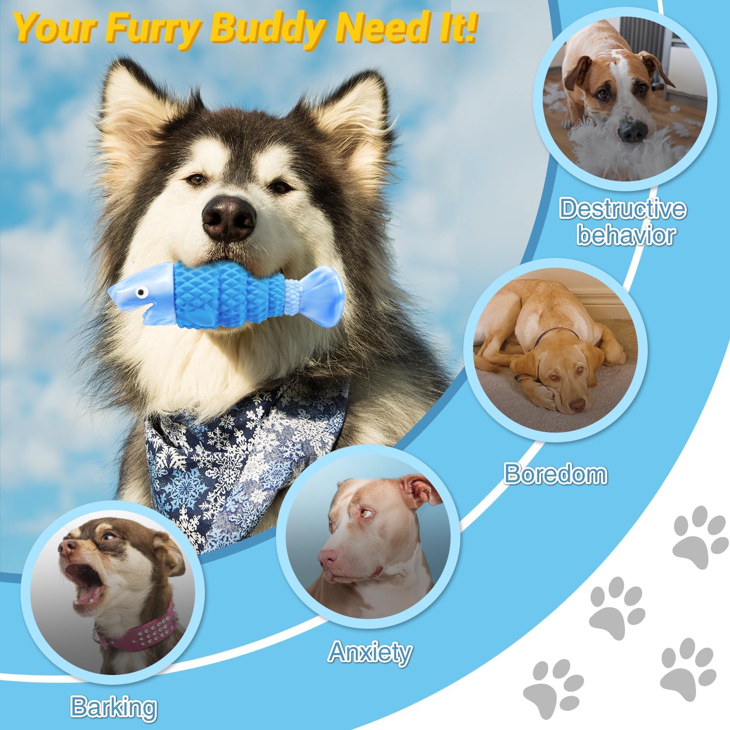 Thumbnail 1 de WinTour Tough Dog Toy for Aggressive Chewers