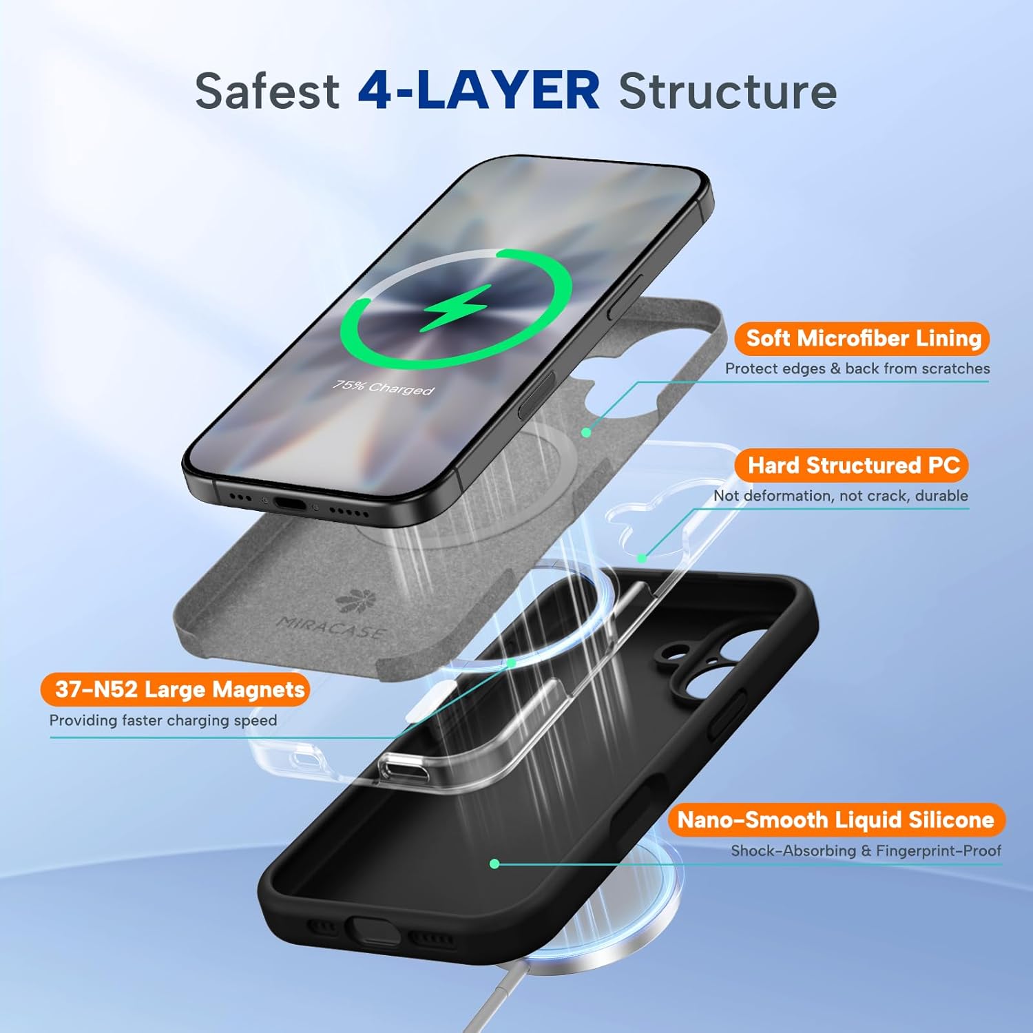 Thumbnail 3 de Miracase Magnetic iPhone 17 Case 3.0mm
