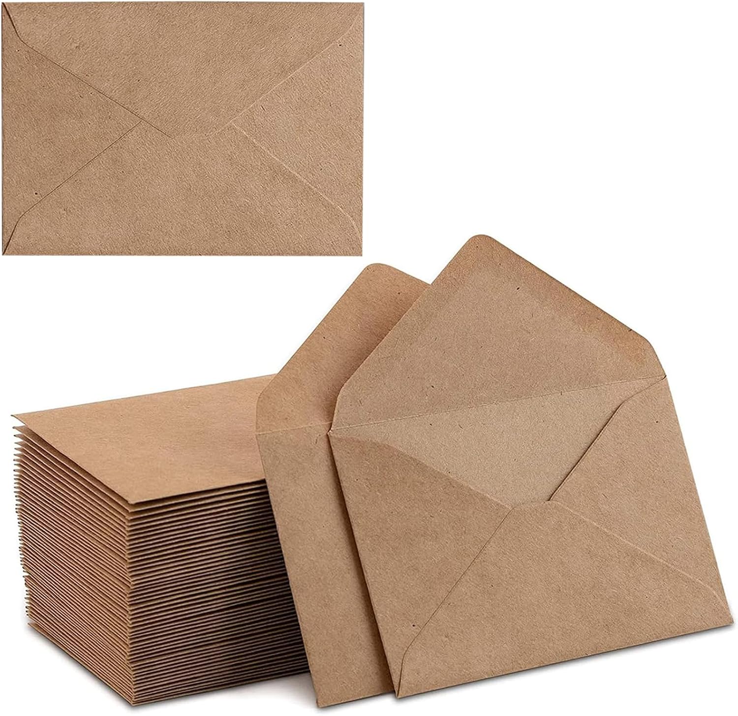 Detalle de PALUDO AS116 kraftpapierenveloppen 135 x 185 mm, 130 g/m², bruine puntklep