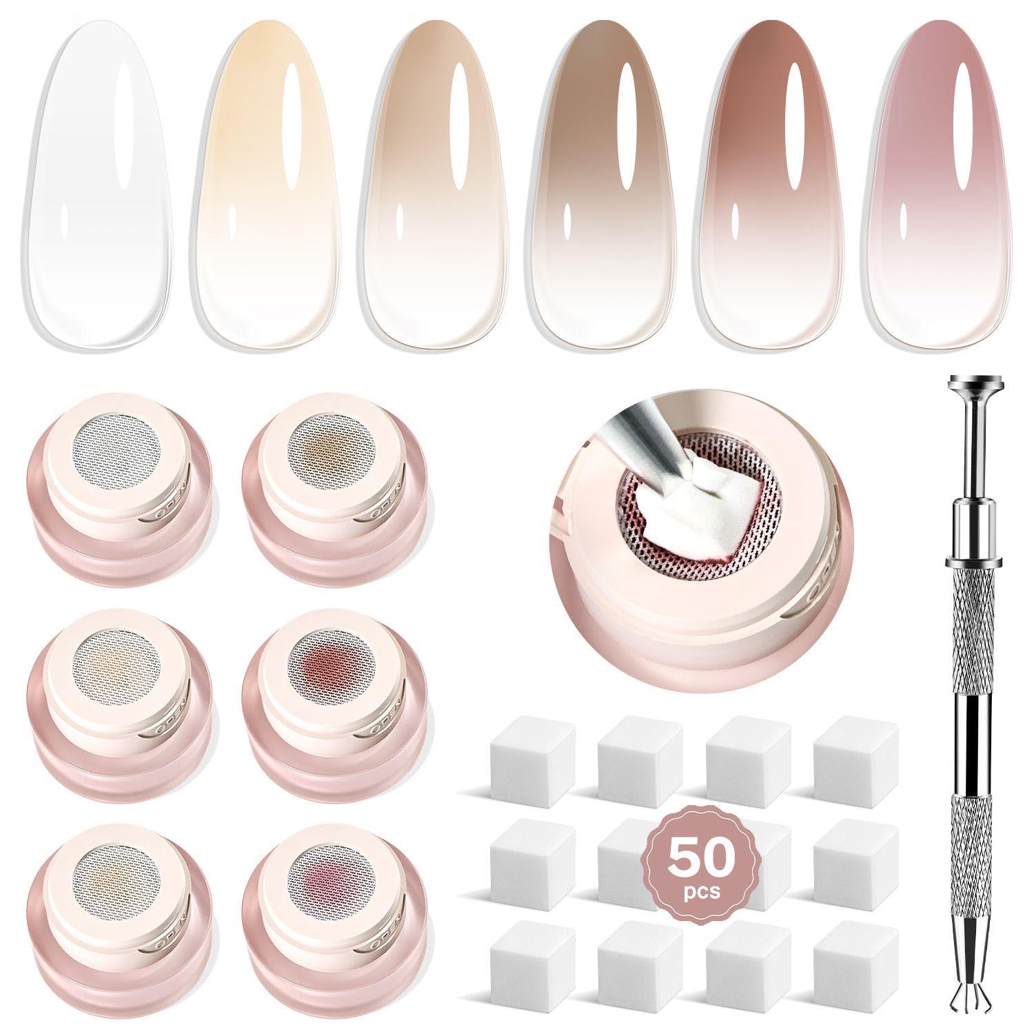 Detalle de JODSONE 6 Farben Pat Painting Gel Nagellack Set