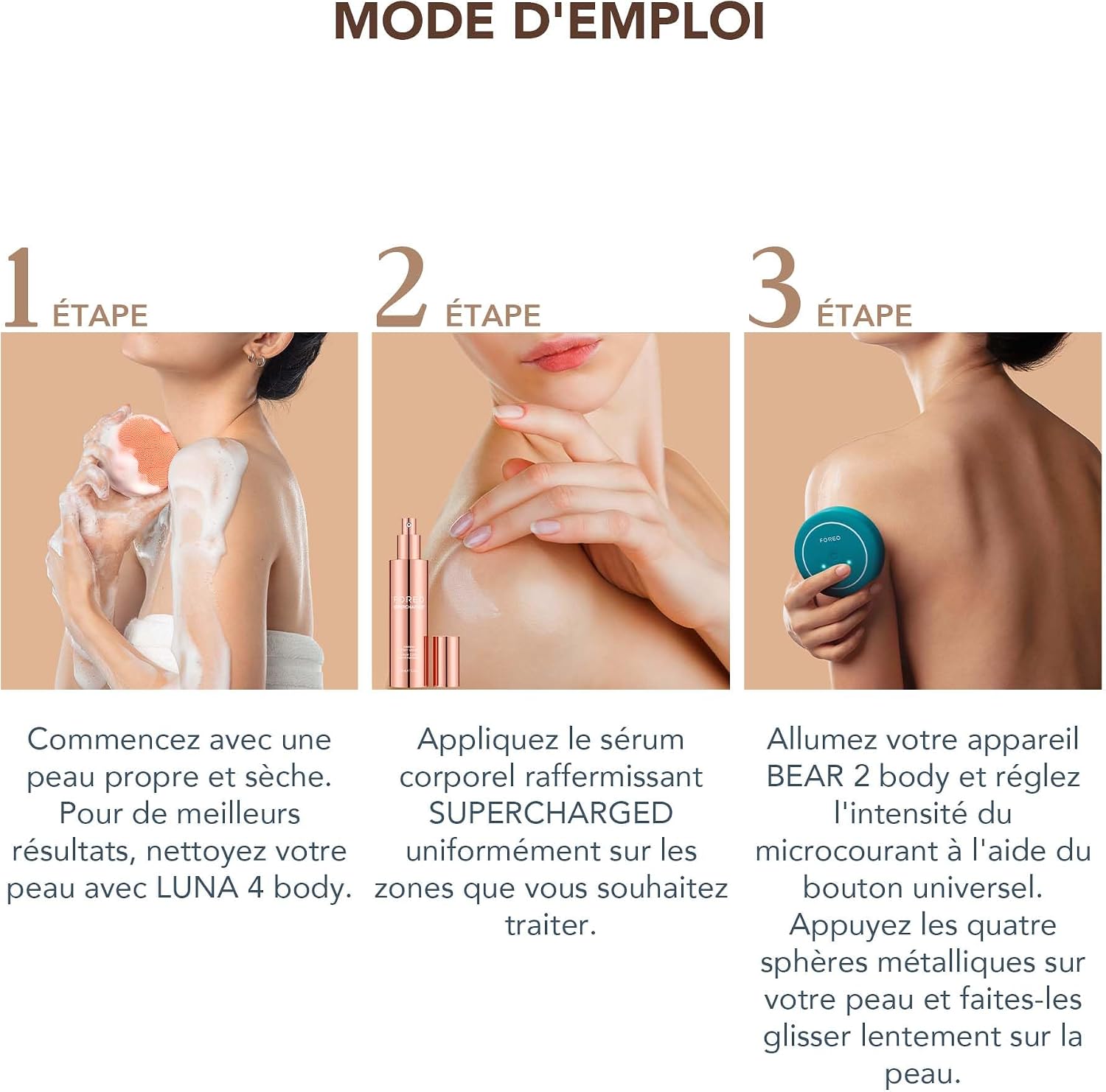 Detalle de Sérum raffermissant corps FOREO SUPERCHARGED 100 ml – Confort, fermeté et anti-cellulite