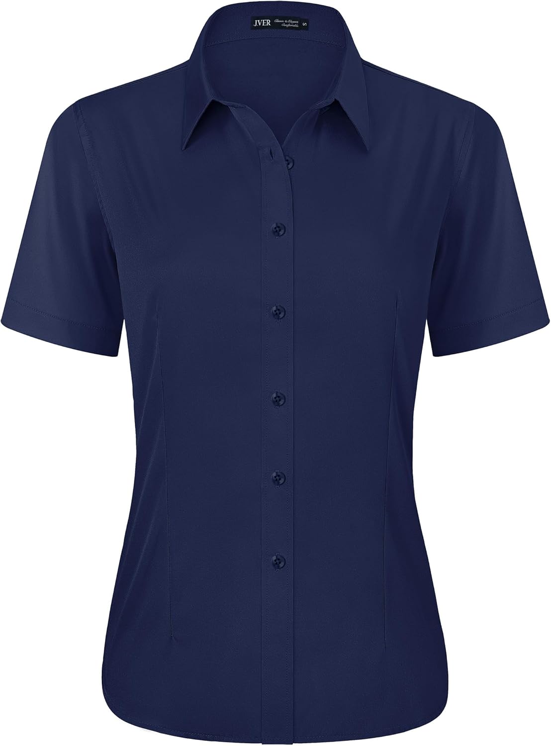 Thumbnail 5 de J.VER Damen Kurzarm-Bluse Casual Business Regular Fit – knitterfrei, bügelleicht, mit Knopfleiste