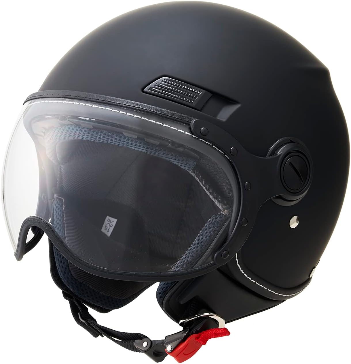 Detalle de マルシン工業 SAFIT MS-340 ジェットヘルメット マットブラック Lサイズ(59-60cm)