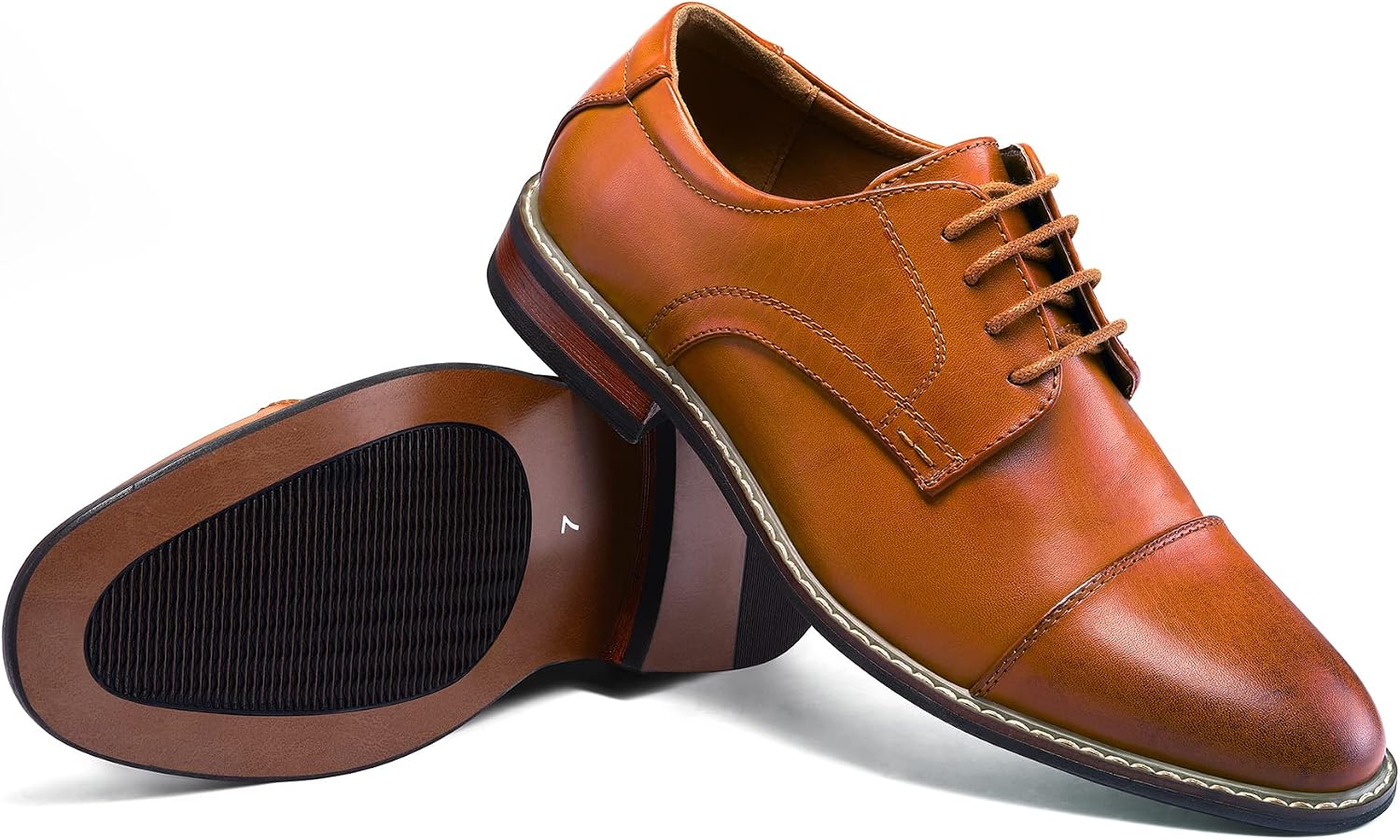 Detalle de MERIDOS Men's Wingtip Oxford Dress Shoes with Rubber Sole and Removable Foam Insole