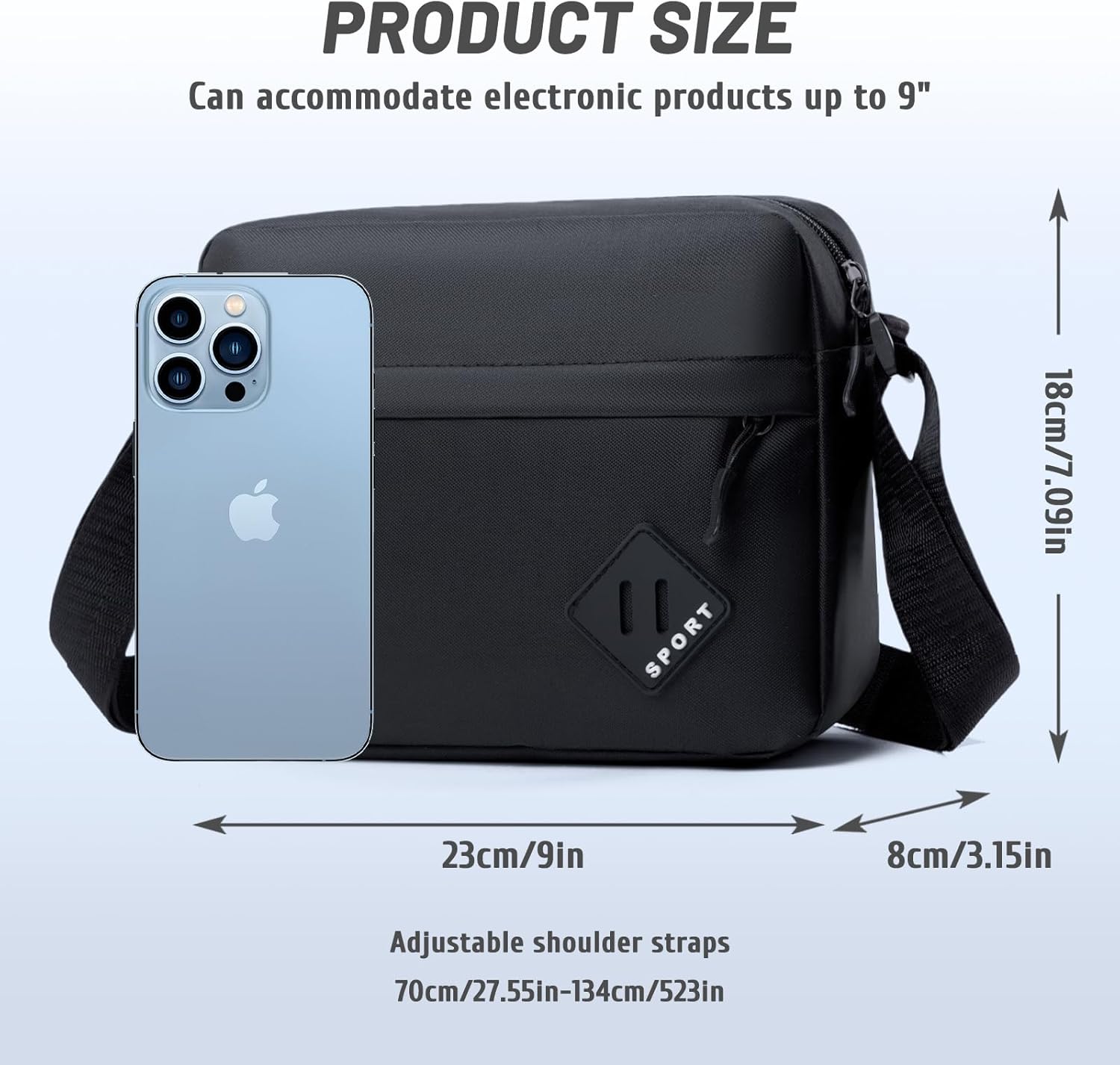 Thumbnail 3 de Aucuu Men's Shoulder Bag: Oxford Crossbody, Waterproof, Lightweight Daily Companion