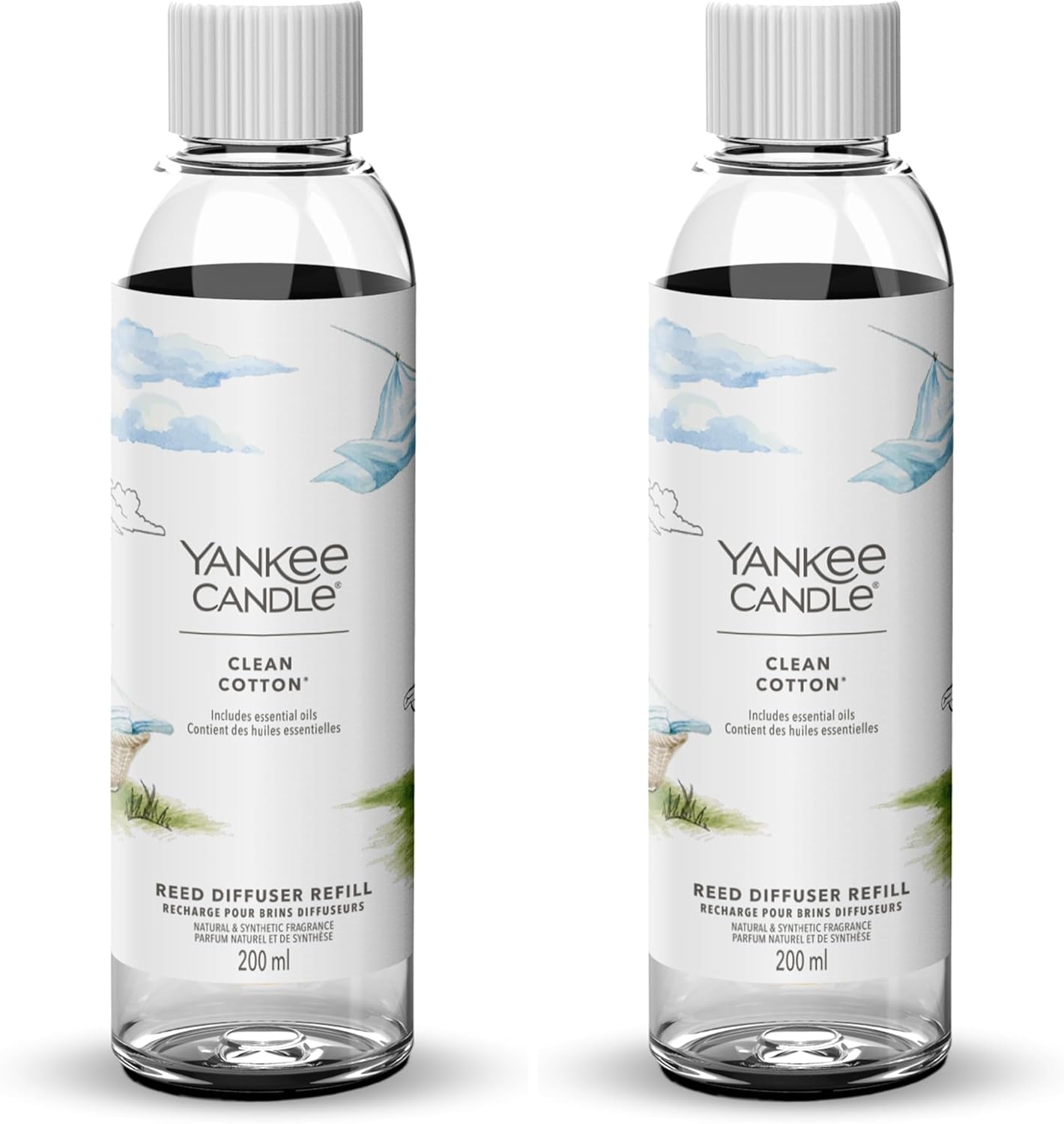 Detalle de Yankee Candle Signature Recharge brins diffuseur Clean Cotton – 200 ML