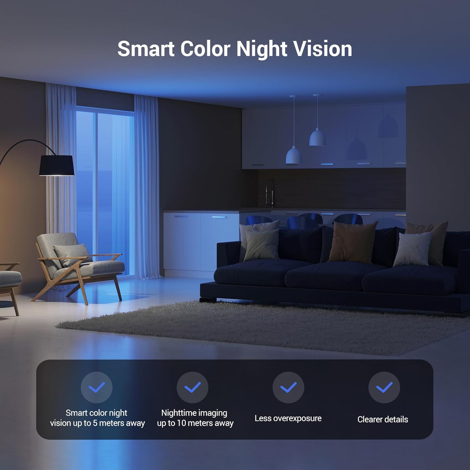 Thumbnail 4 de EZVIZ 2 Pack (2025) 2K Indoor Wi‑Fi Security Cameras with 360° Pan/Tilt, Auto Tracking & Two‑Way Audio