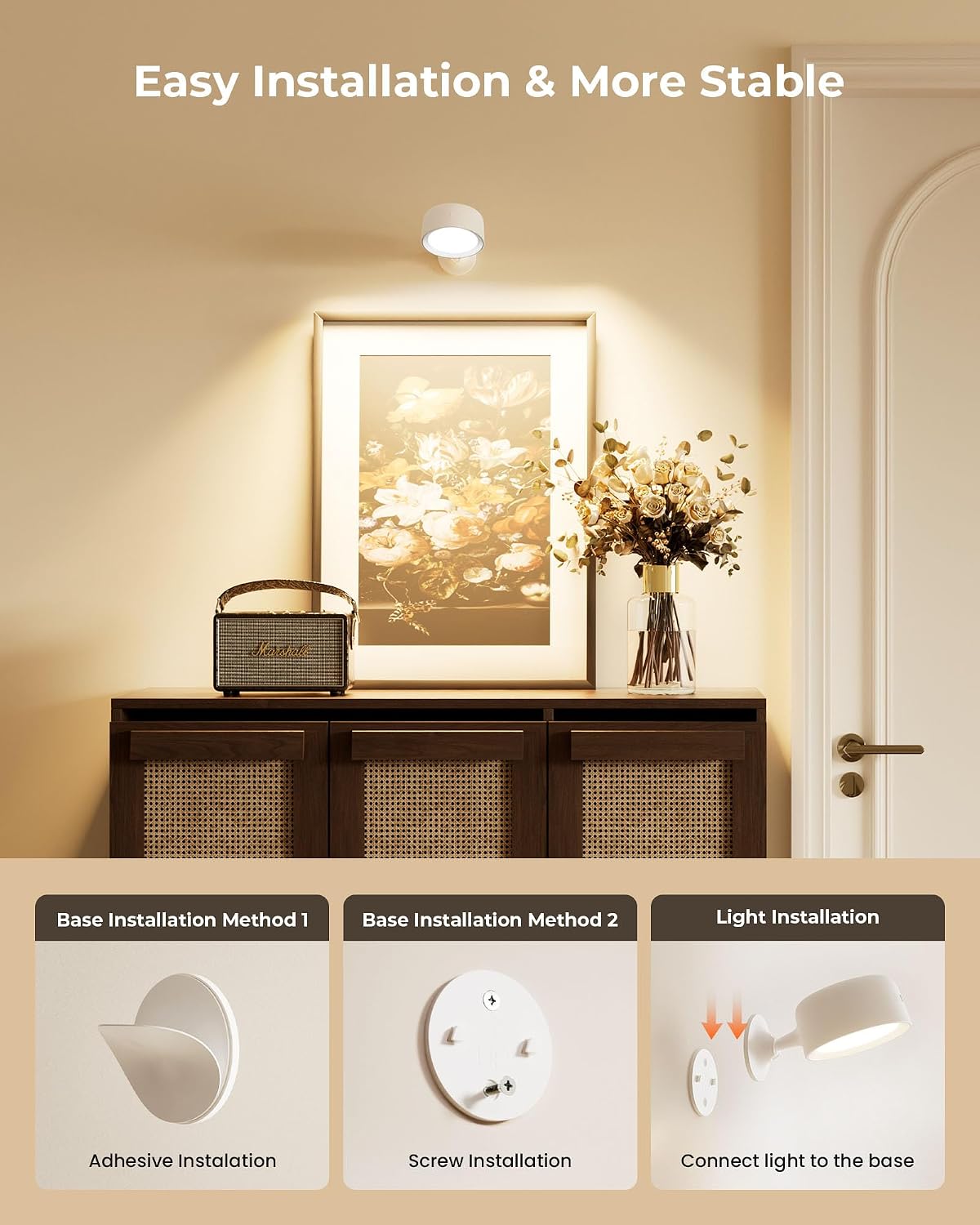 Thumbnail 6 de FULEN WL11 Rechargeable LED Wall Lights, 4-Pack, 18 Colours, Touch and Remote Control