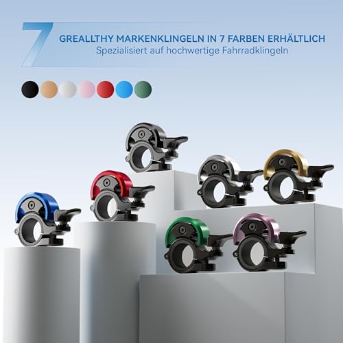 Detalle de Greallthy Fahrradklingel 19–25,4 mm Lenker – laut, robust und vielseitig kompatibel