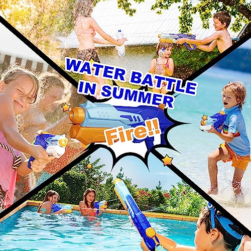 Detalle de MOZOOSON Pistola de Agua Niños 2 Pack – Soaker de gran capacidad y alcance