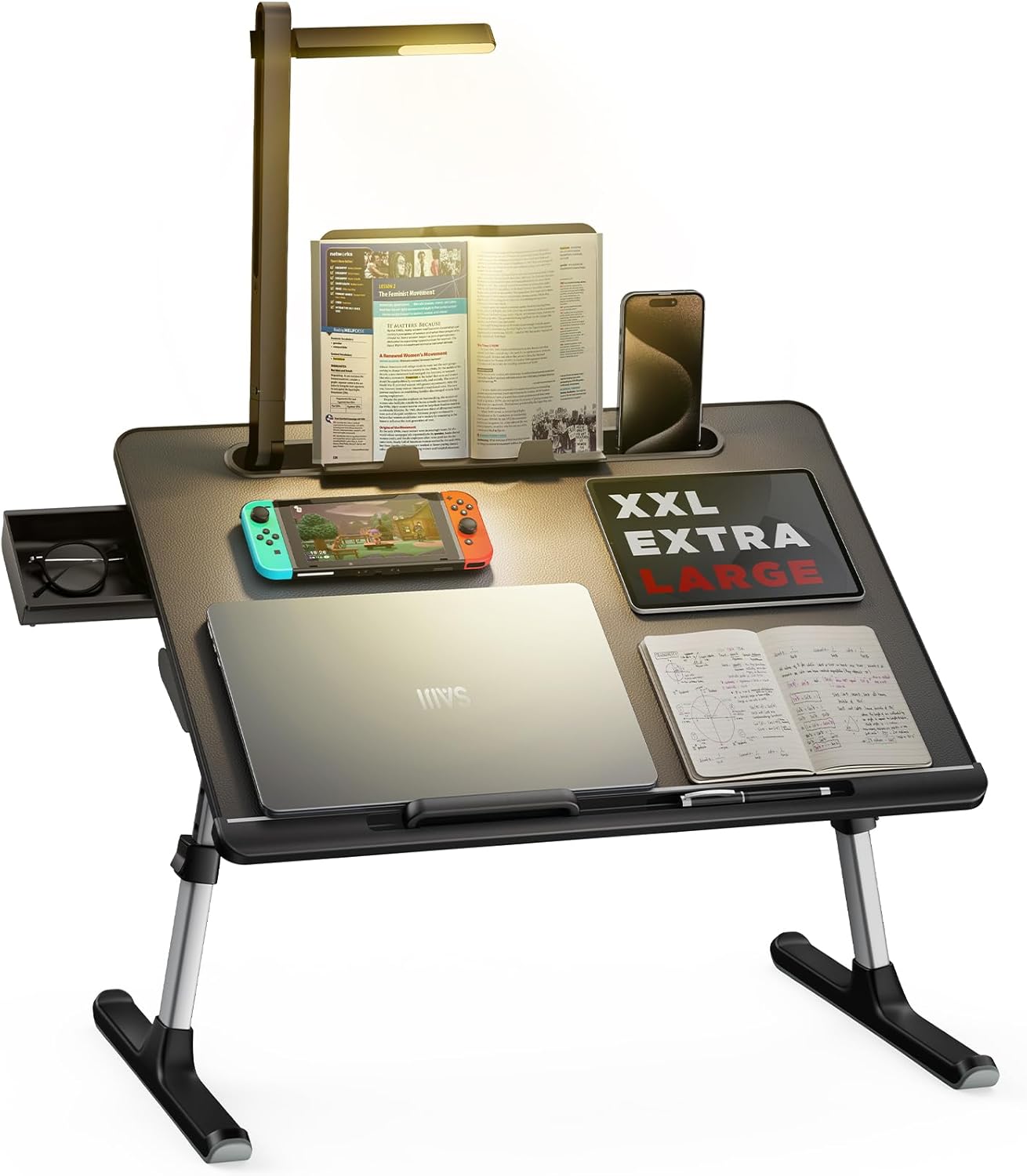 Laptoptisch SAIJI Bett Tisch mit LED