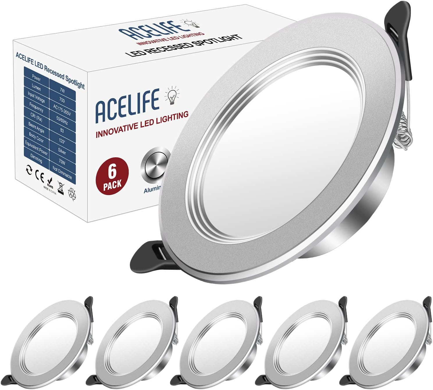 Imagen de ACELIFE Downlight 7 W 700 lm 6000K en OfertitasTOP