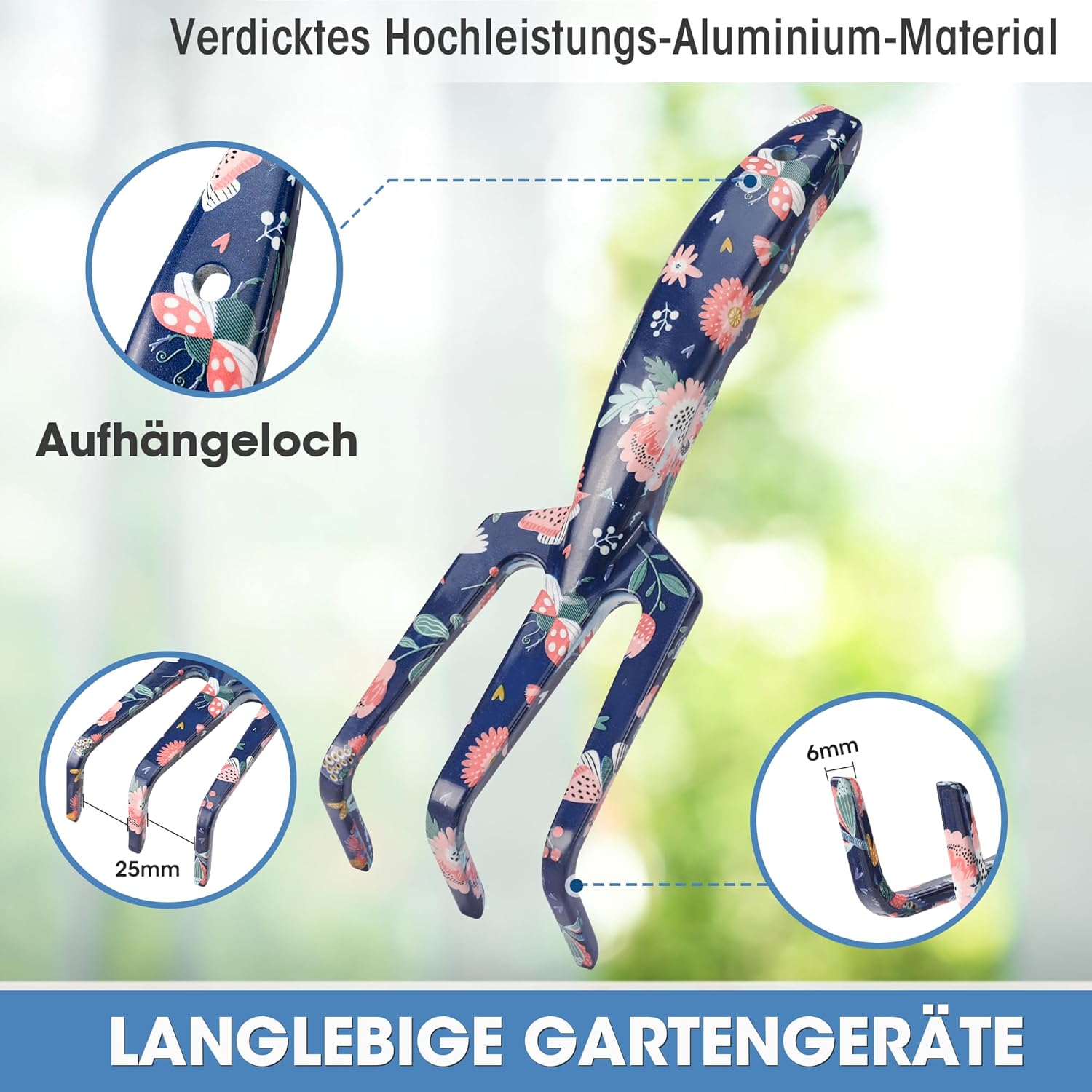 Thumbnail 4 de WORKPRO Gartenwerkzeug Set 4-tlg. blau