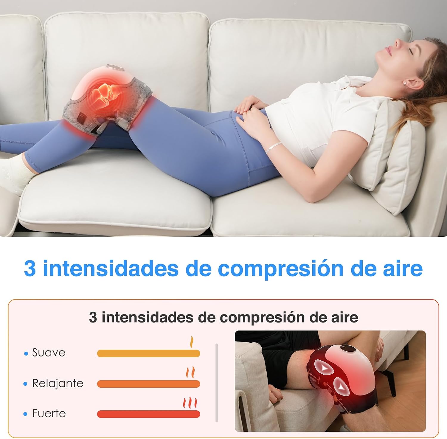 Detalle 2 de TJXVX Masajeador de Rodilla inalámbrico 5000 mAh