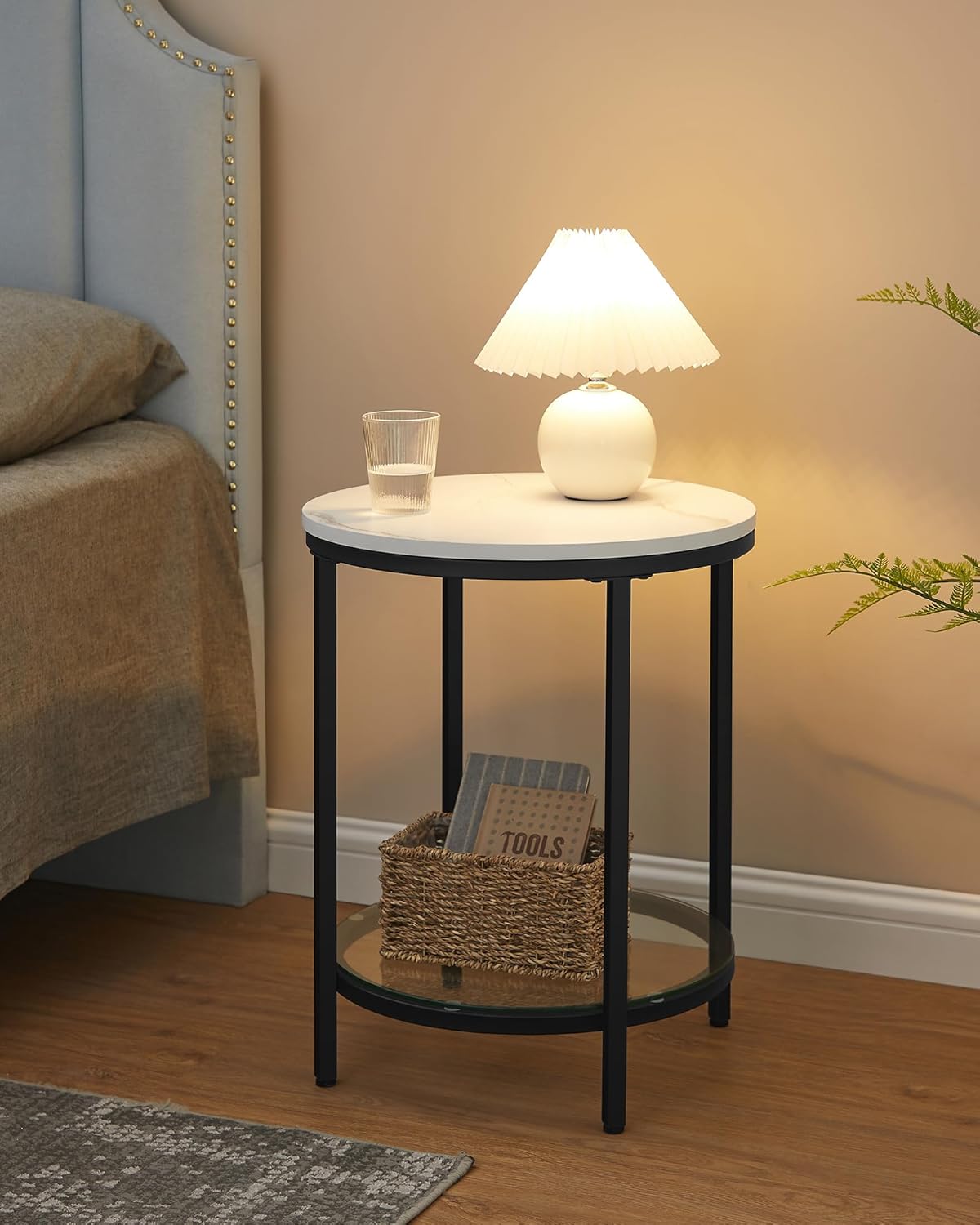 Detalle 2 de VASAGLE LET285B13 table d’appoint 45 x 55