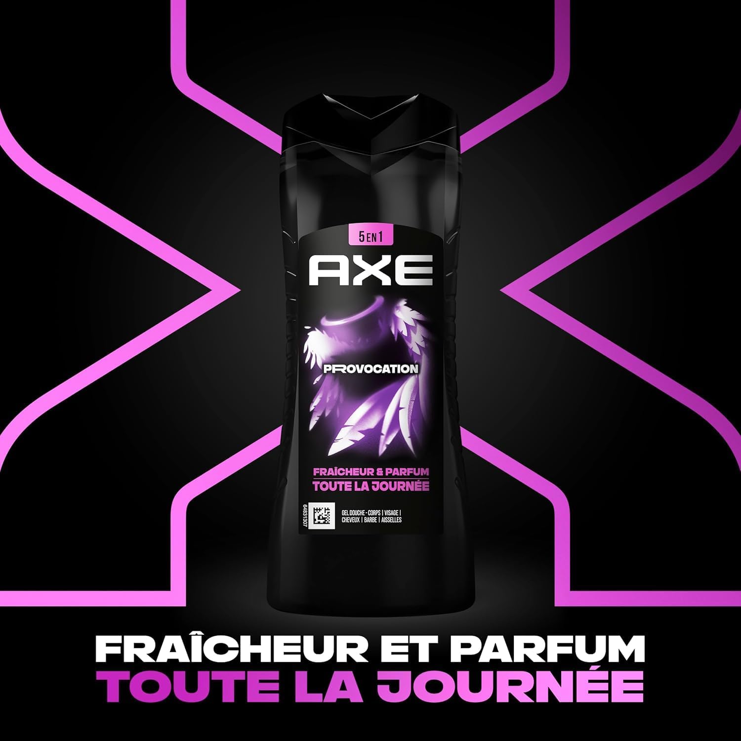 Thumbnail 3 de AXE Gel Douche Homme 5en1 Provocation – 24h Hydratant, coco & poivre noir - 250 ml