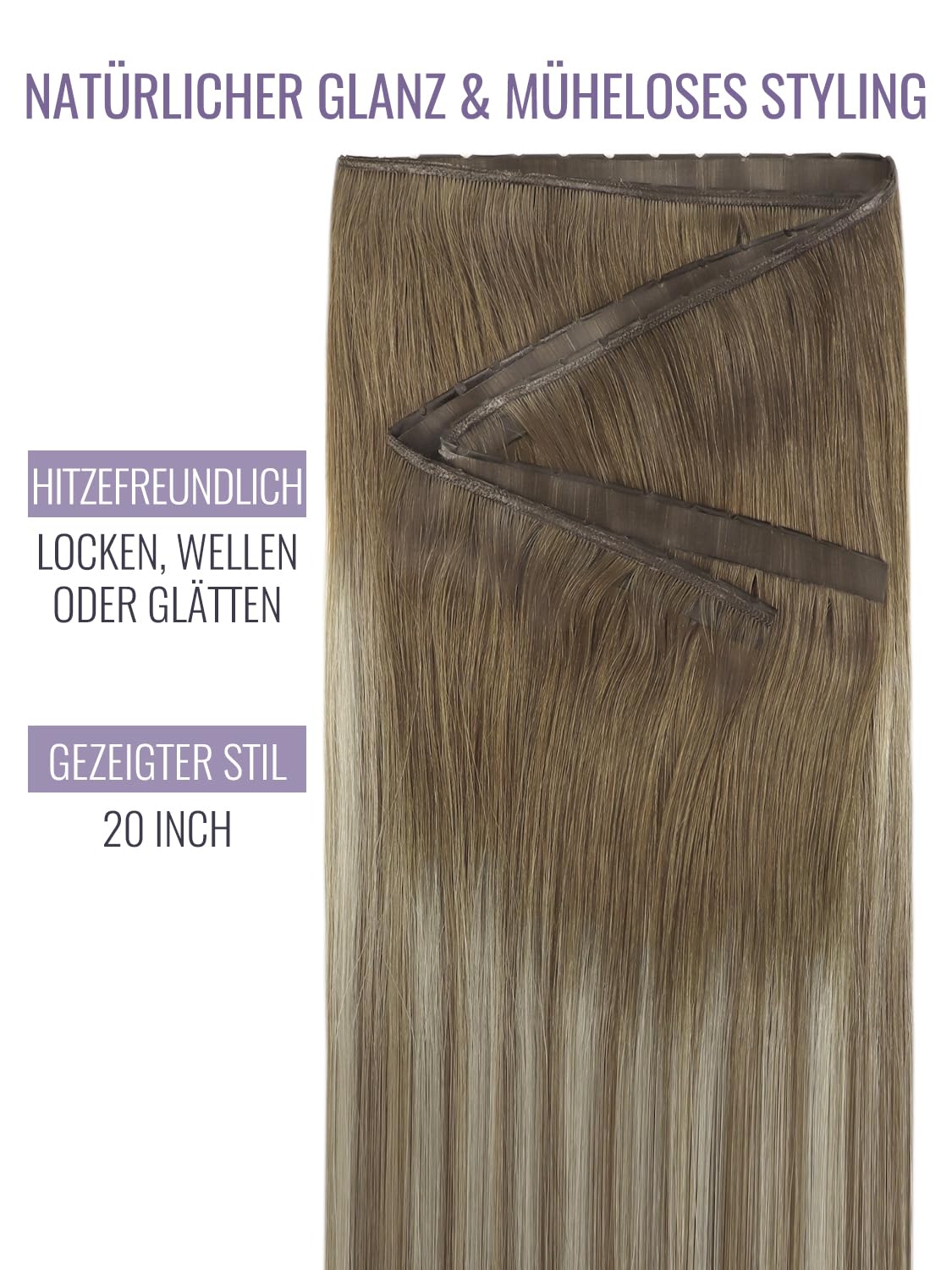Detalle 2 de Fshine Butterfly Extensions Echthaar 40 cm 80 g