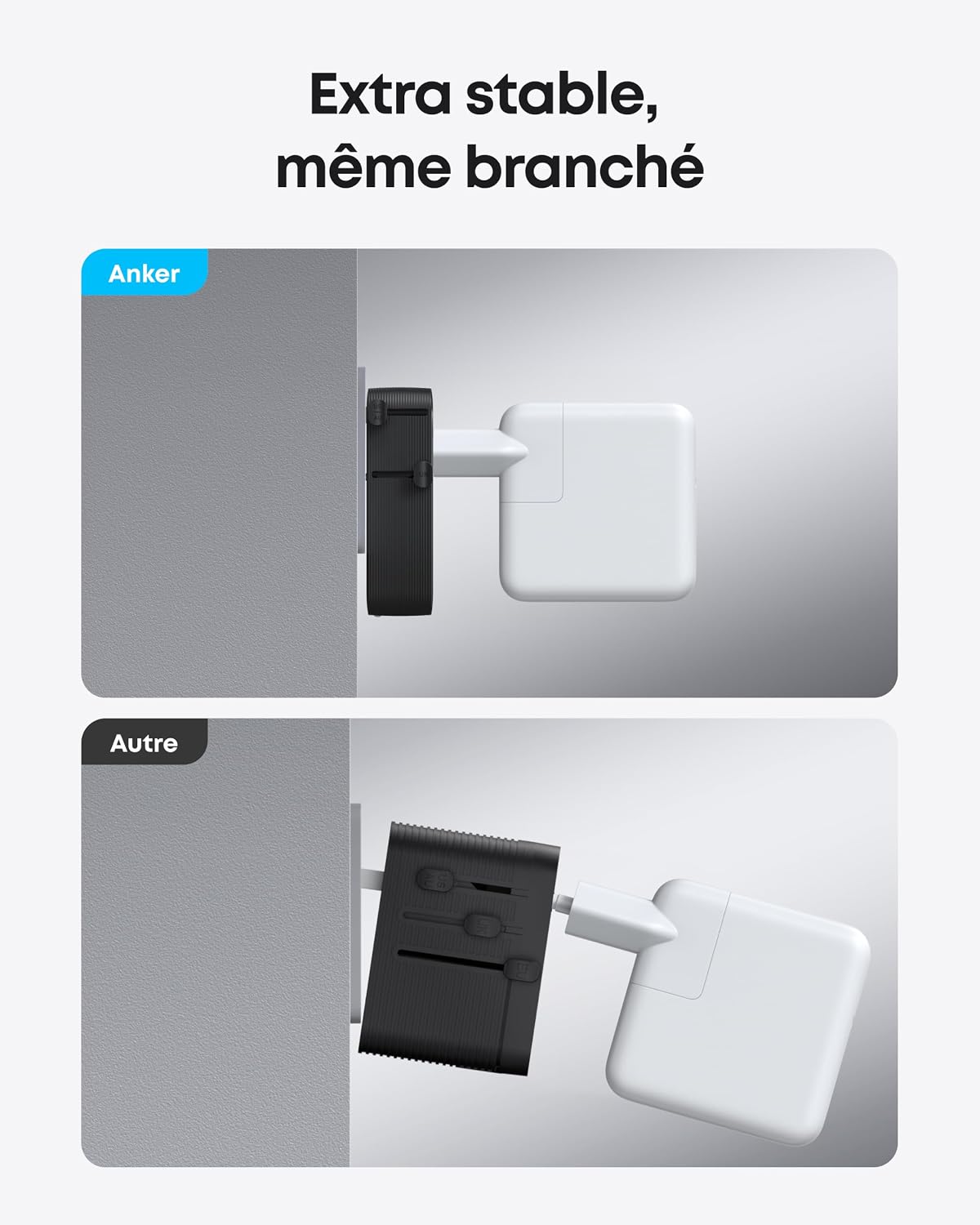 Detalle de Anker Nano Adaptateur Prise Universelle 5-en-1, parfait pour les voyages