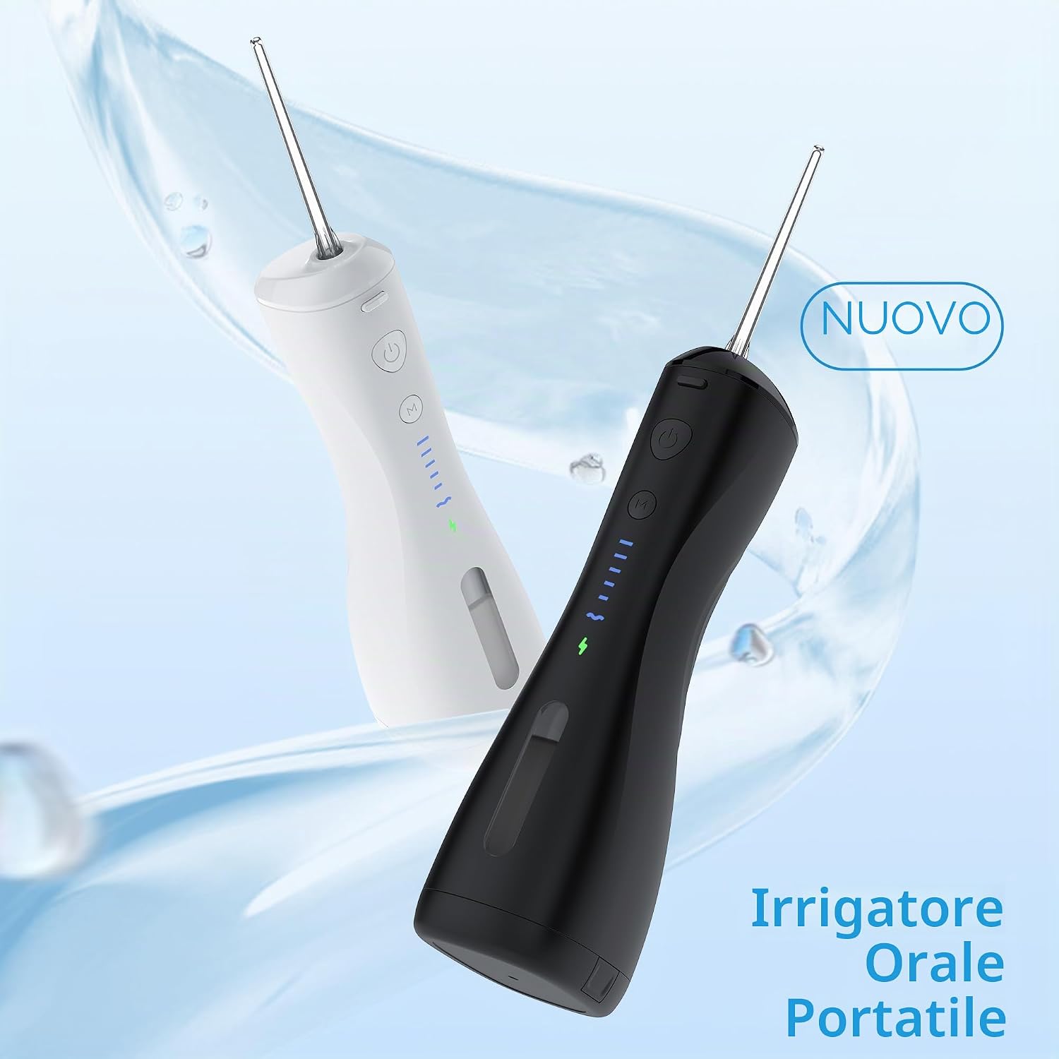 Detalle de SYNHOPE Idropulsore Dentale Portatile: 6 Modalità Senza Fili, IPX7, Ricarica USB per Casa e Viaggio