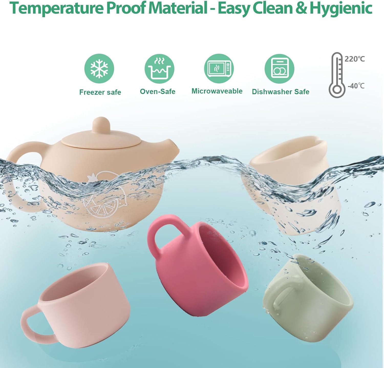 Thumbnail 5 de Smartwo Silicone Tea Set for Toddlers (Montessori role play picnic set)