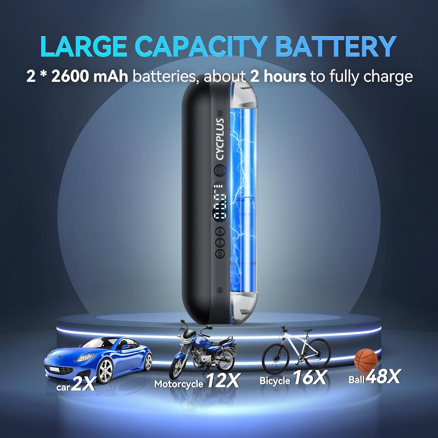 Thumbnail 2 de CYCPLUS Electric Bike Pump 150 PSI