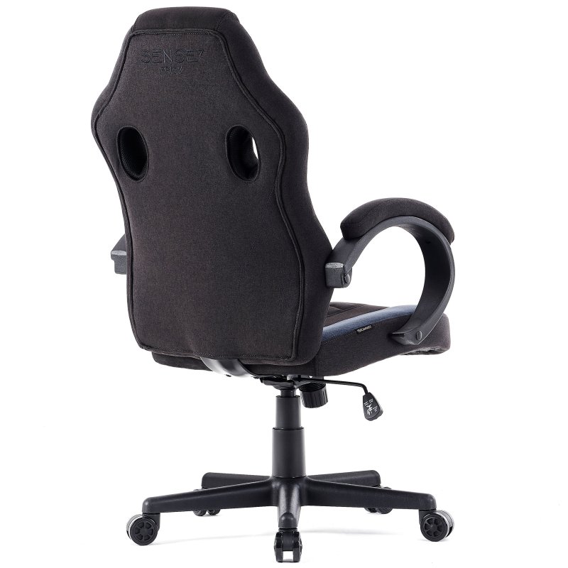 Detalle de Sense7 Prism Tela Silla Gaming Negra/Azul: comodidad y ergonomía para largas sesiones