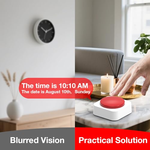 Detalle de MAUJOY British English Talking Alarm Clock with Time/Date Announcement