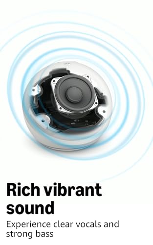 Detalle de Amazon Echo Dot (newest model) with vibrant sound and built-in sensors – Charcoal