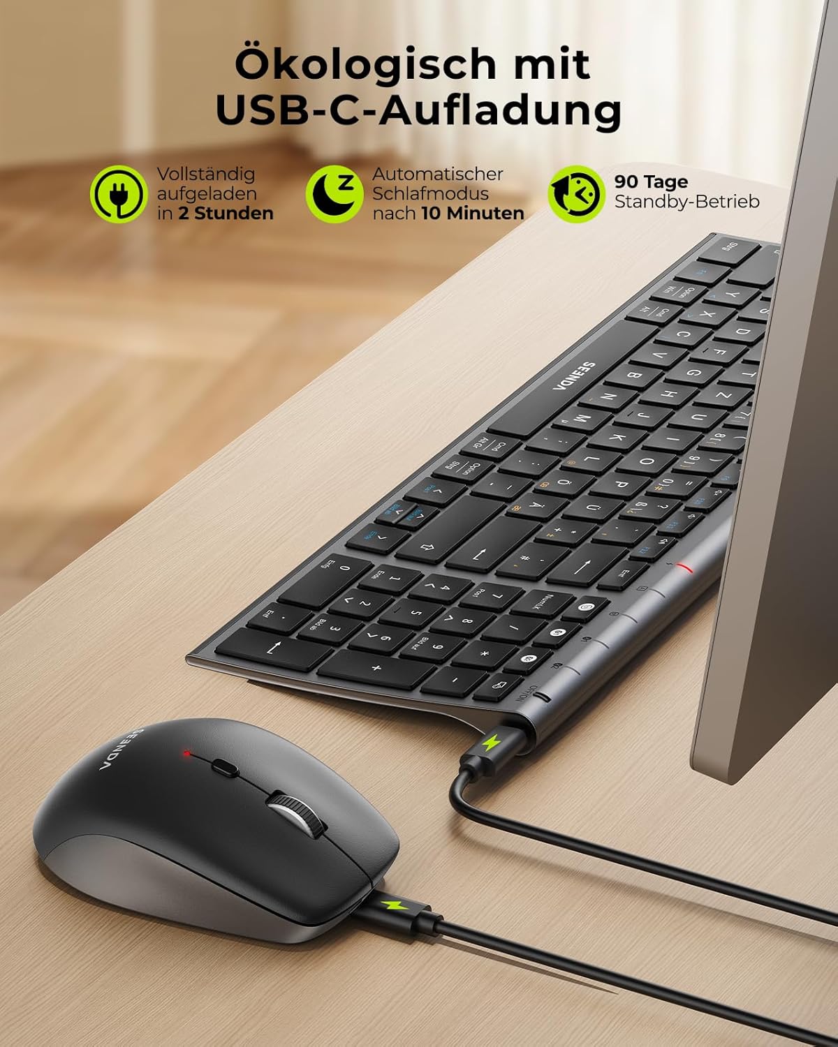 Thumbnail 5 de seenda COE401 Bluetooth Tastatur mit Maus