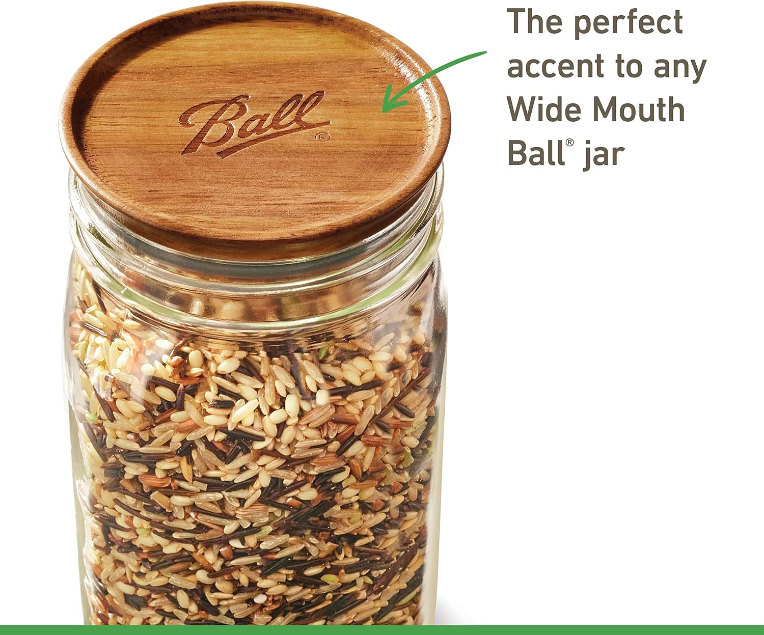 Detalle de Ball Wood-Lid Wide-Mouth Jar Caps (Pack of 5) for Ball Jars