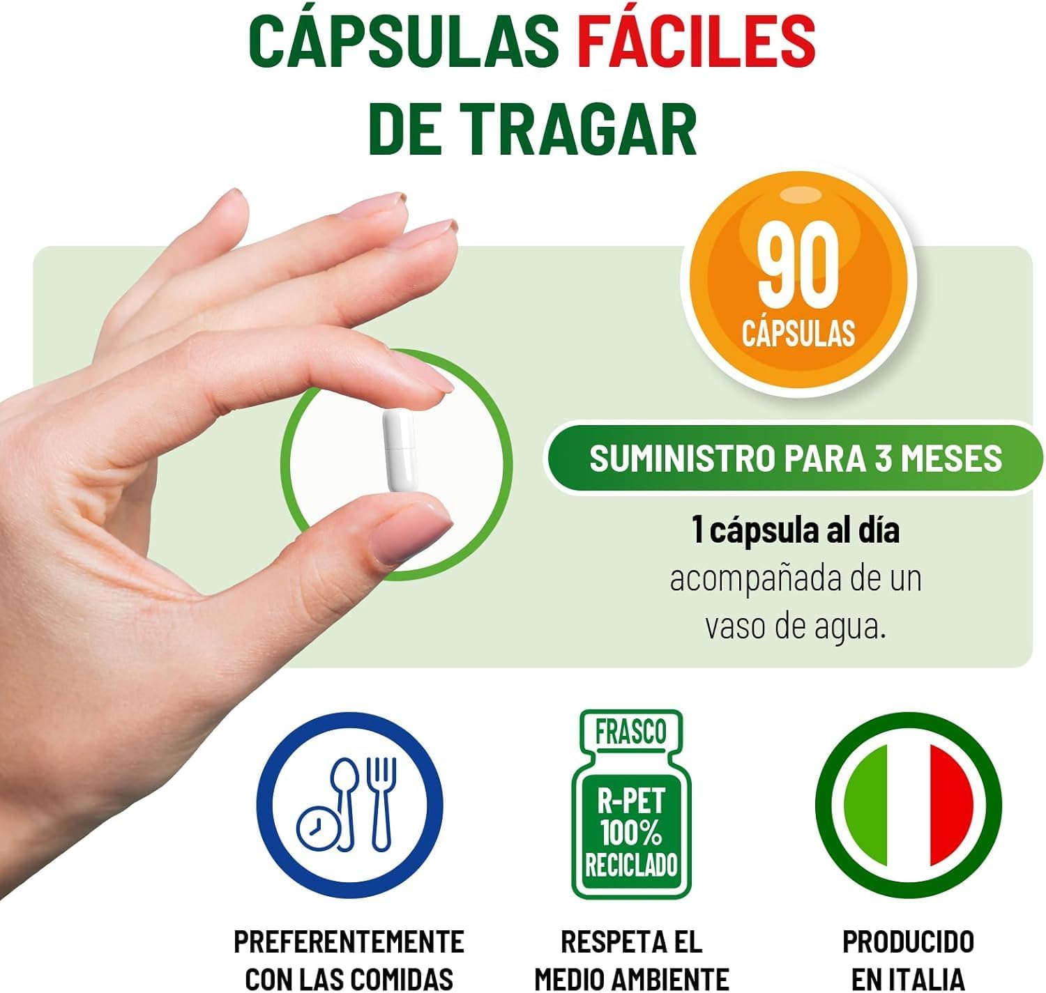 Thumbnail 3 de Equilibra Biotina Complex 💊 para Cabello y Uñas, 90 Cápsulas