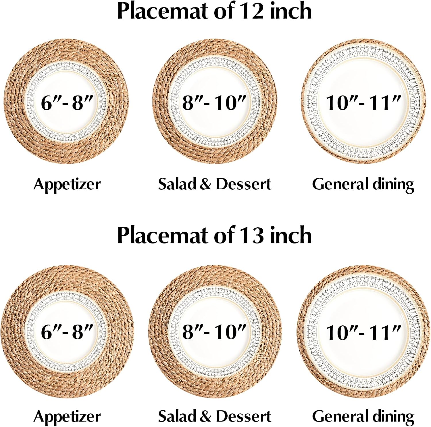 Detalle de Round Woven Placemats Set of 10 13 inch