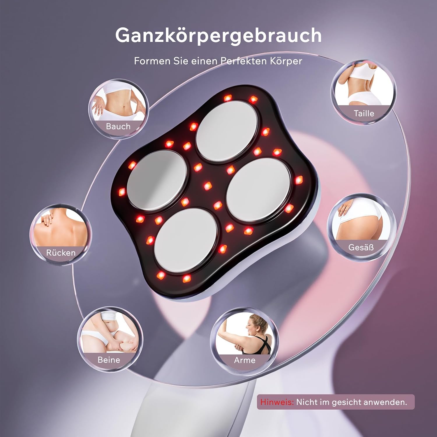 Detalle de Oranmagic Cellulite Massagegerät – kabelloses Massagegerät gegen Lipödem und Cellulite (Weiß)