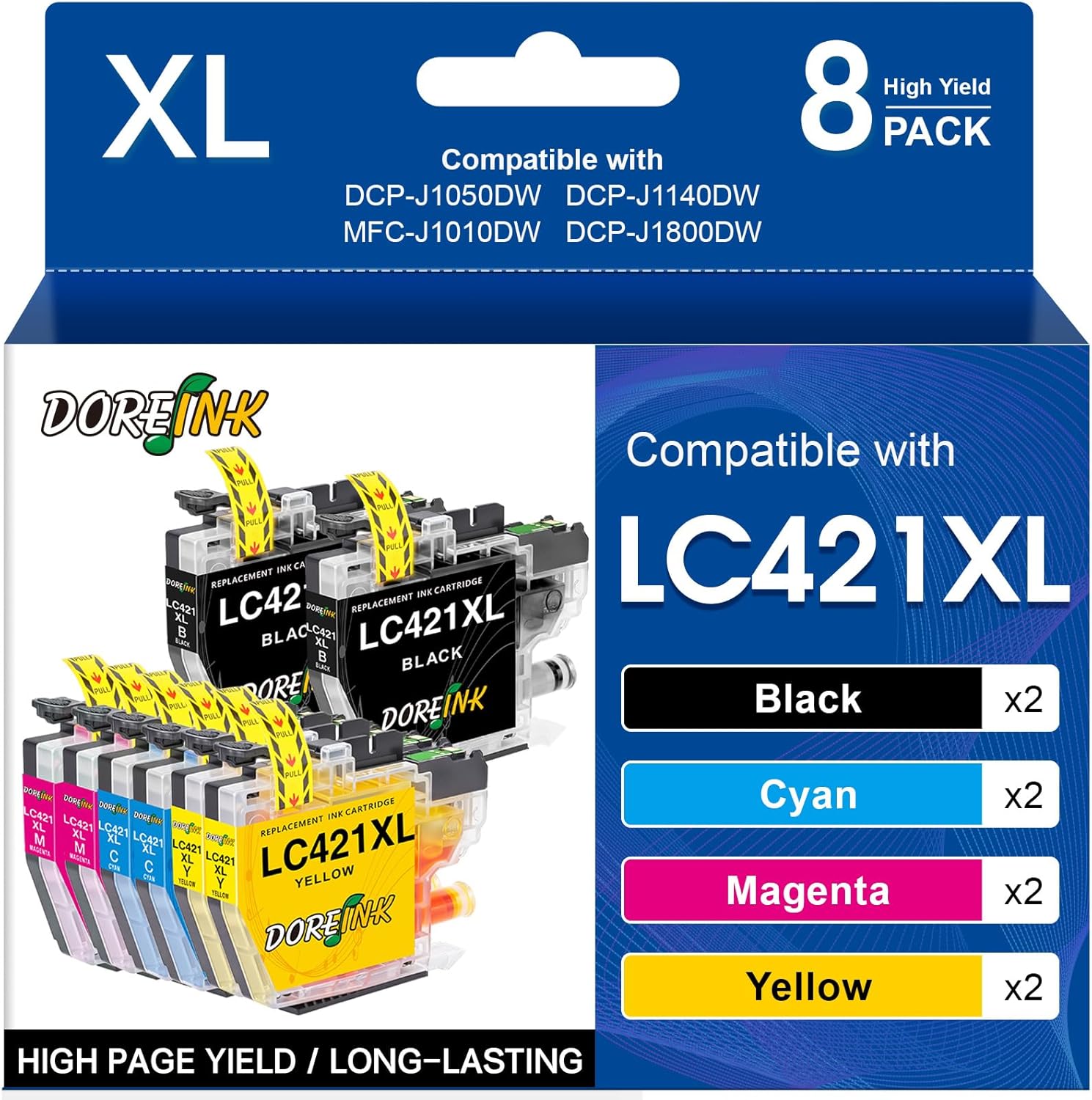 Detalle de DOREINK LC421XL 8er-Pack Tintenpatronen đź–¨