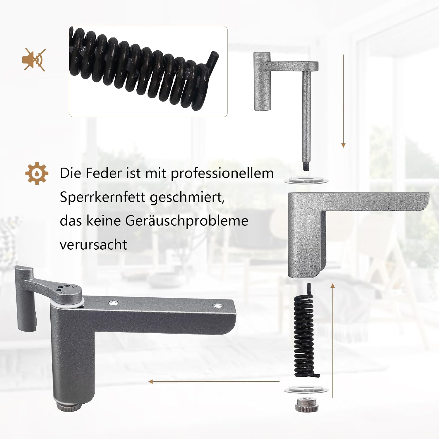 Thumbnail 6 de Türschließer ohne Bohren 16 mm für Zimmertüren