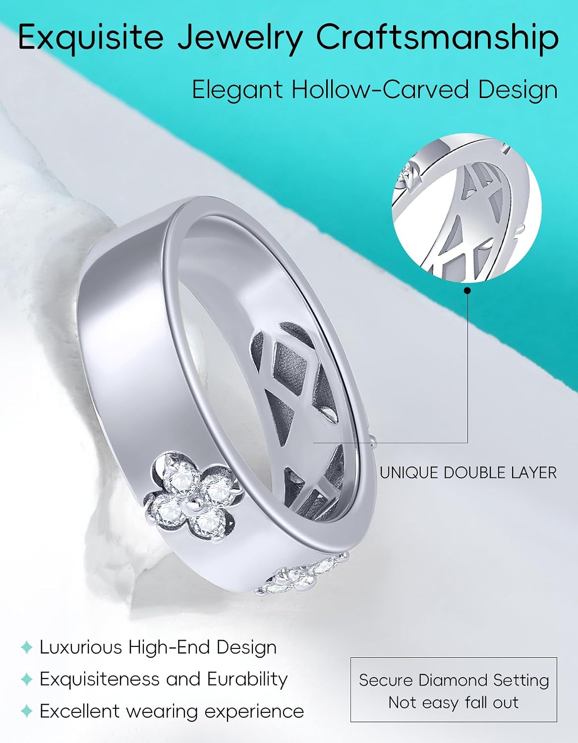Detalle 1 de TIMELESSTAR Moissanite Ring