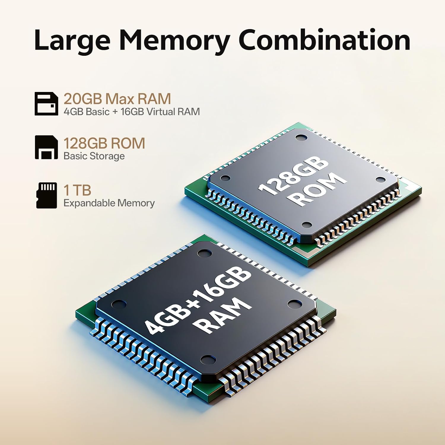 Thumbnail 4 de 11 Inch Android 16 Tablet with 20GB RAM, 128GB ROM, and Keyboard‑Mouse Bundle